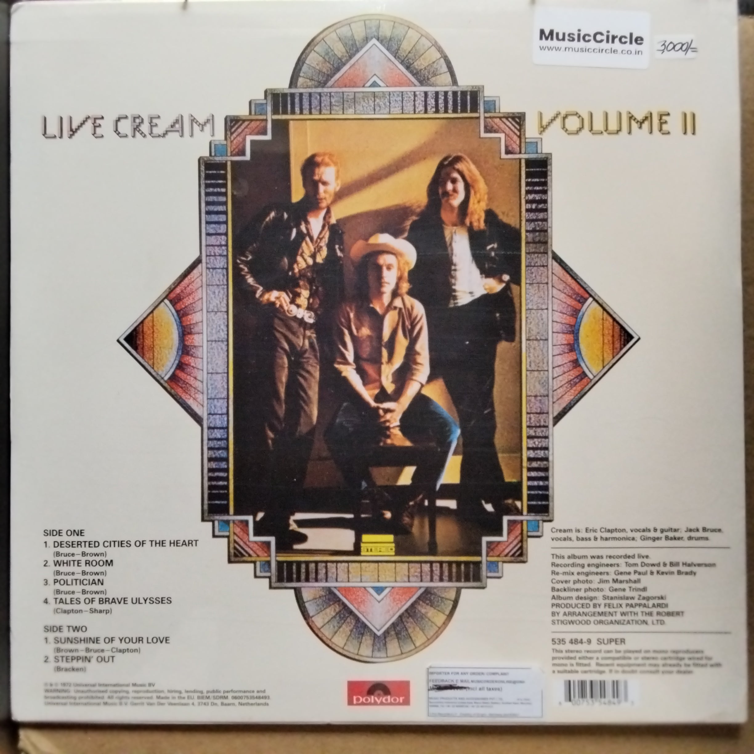 Cream (2)  - Live Cream Volume II (Vinyl)