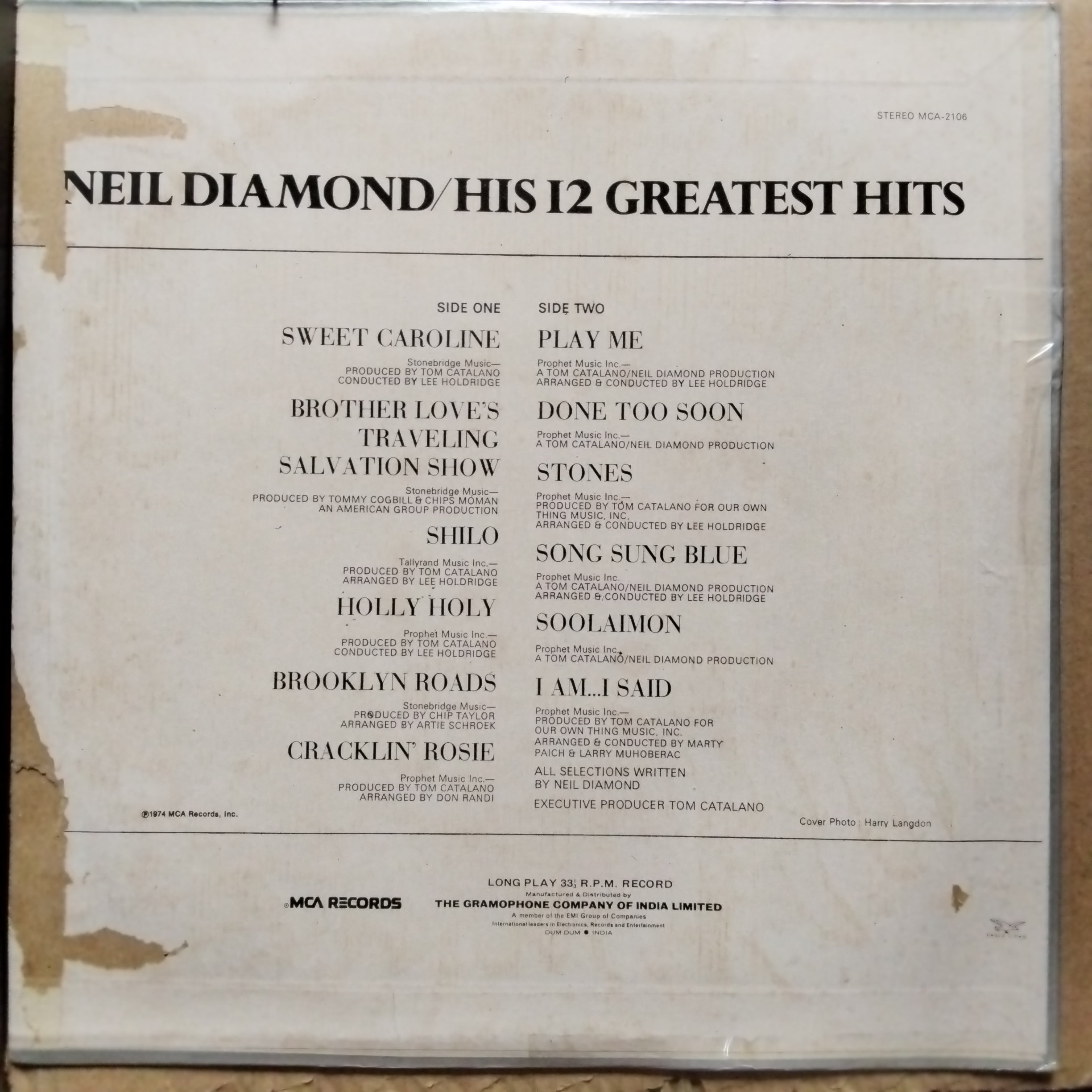 Neil Diamond  - His 12 Greatest Hits (Vinyl)