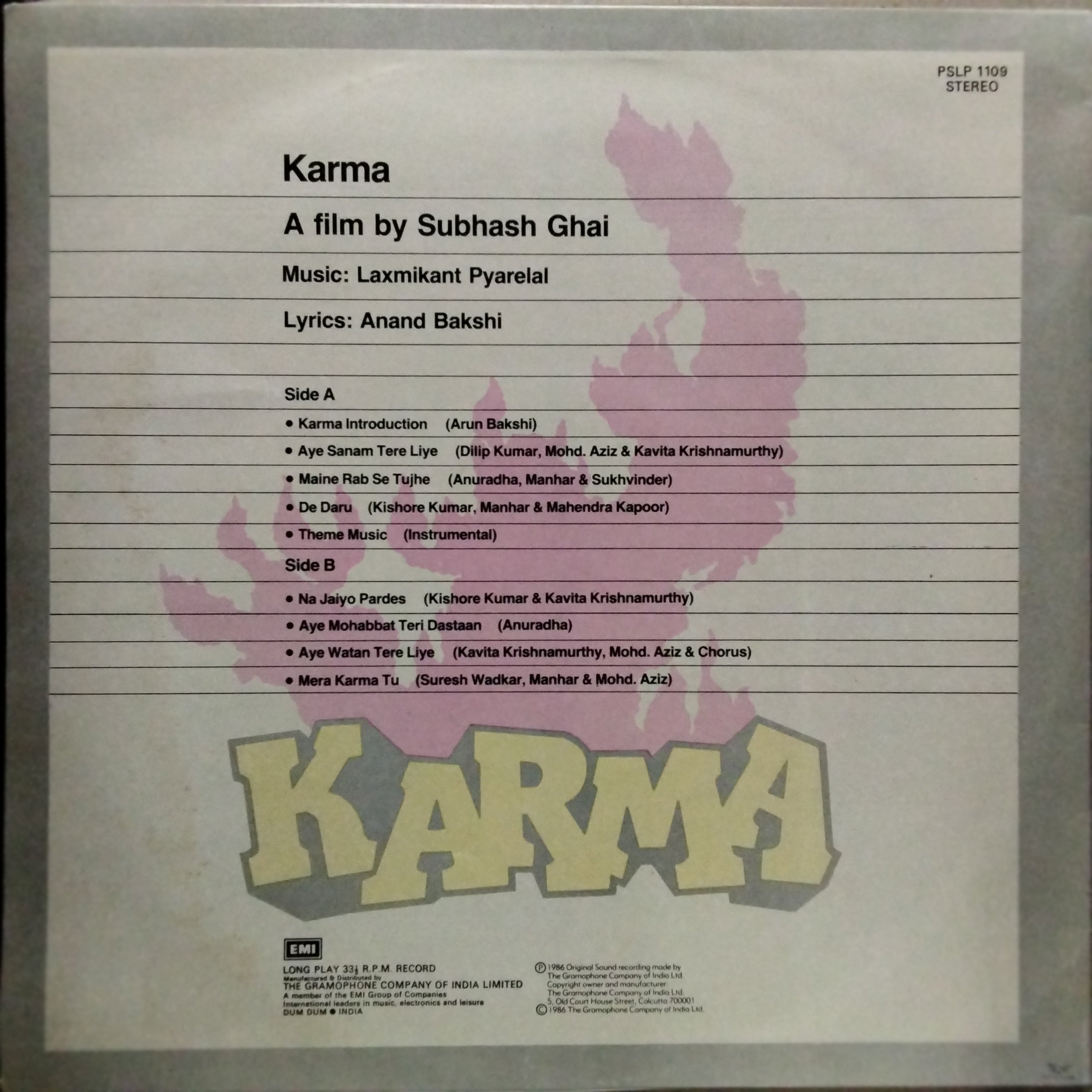 Laxmikant Pyarelal - Karma (Vinyl)