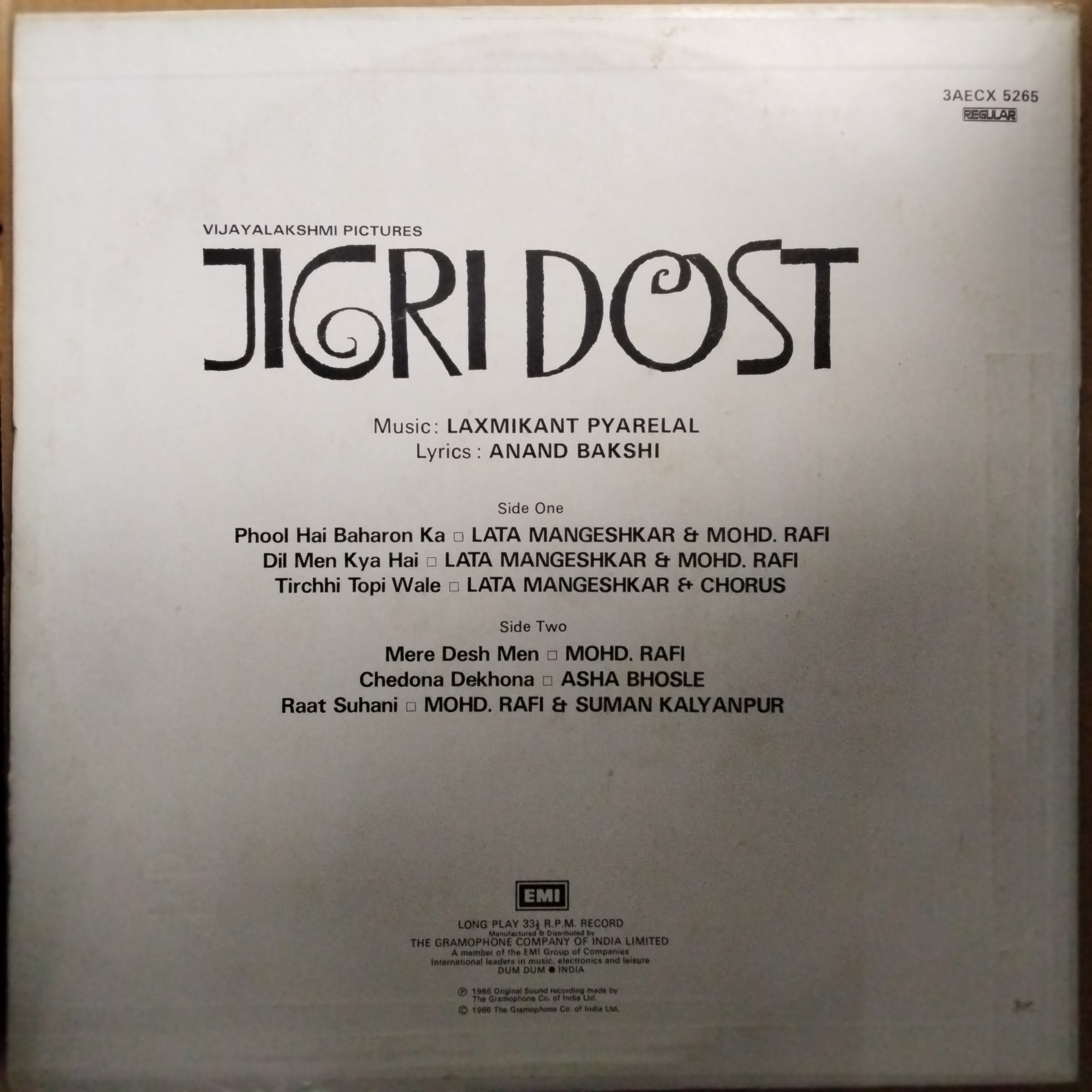 Laxmikant Pyarelal*  - Jigri Dost (Vinyl)