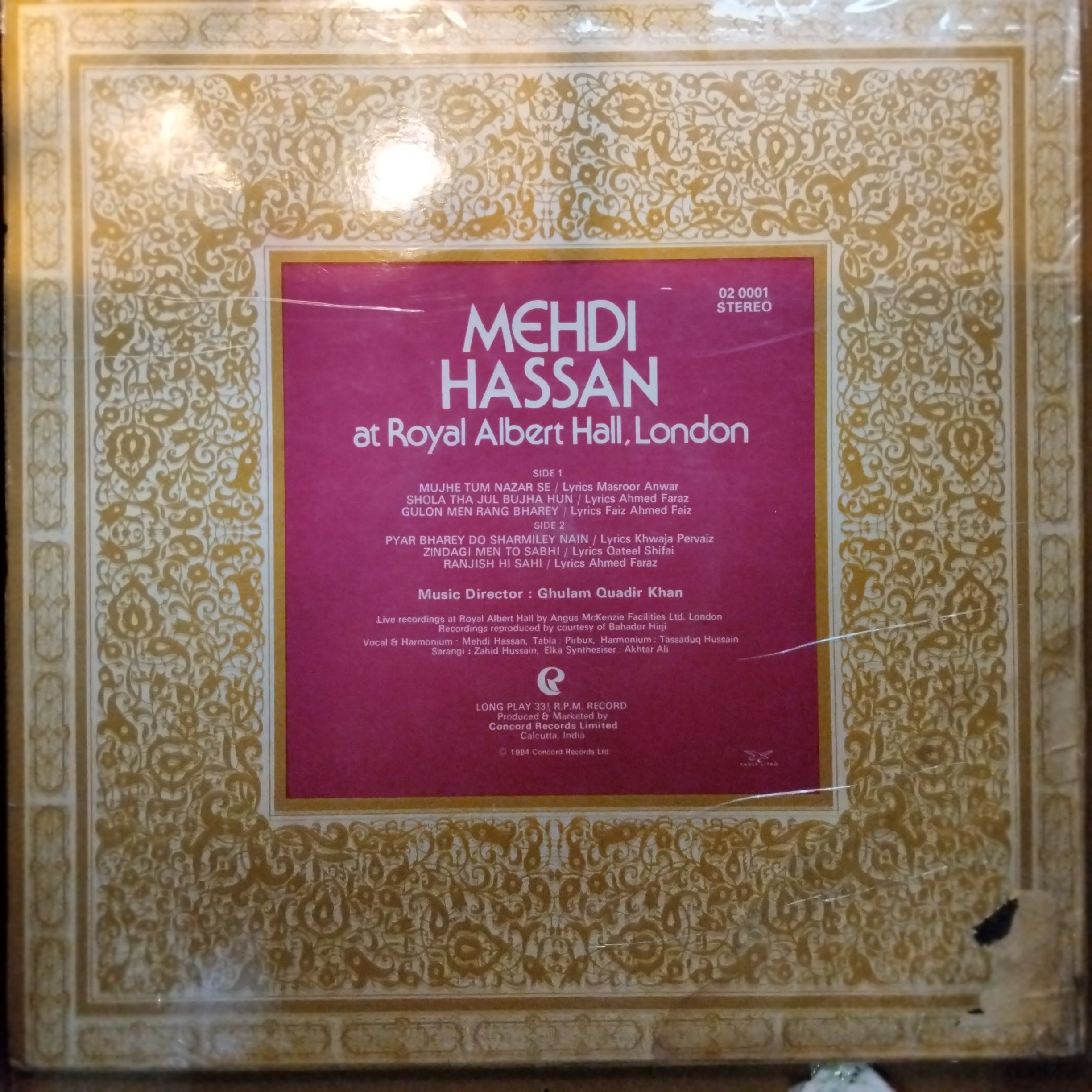 Mehdi Hassan  - At Royal Albert Hall London (Vinyl)