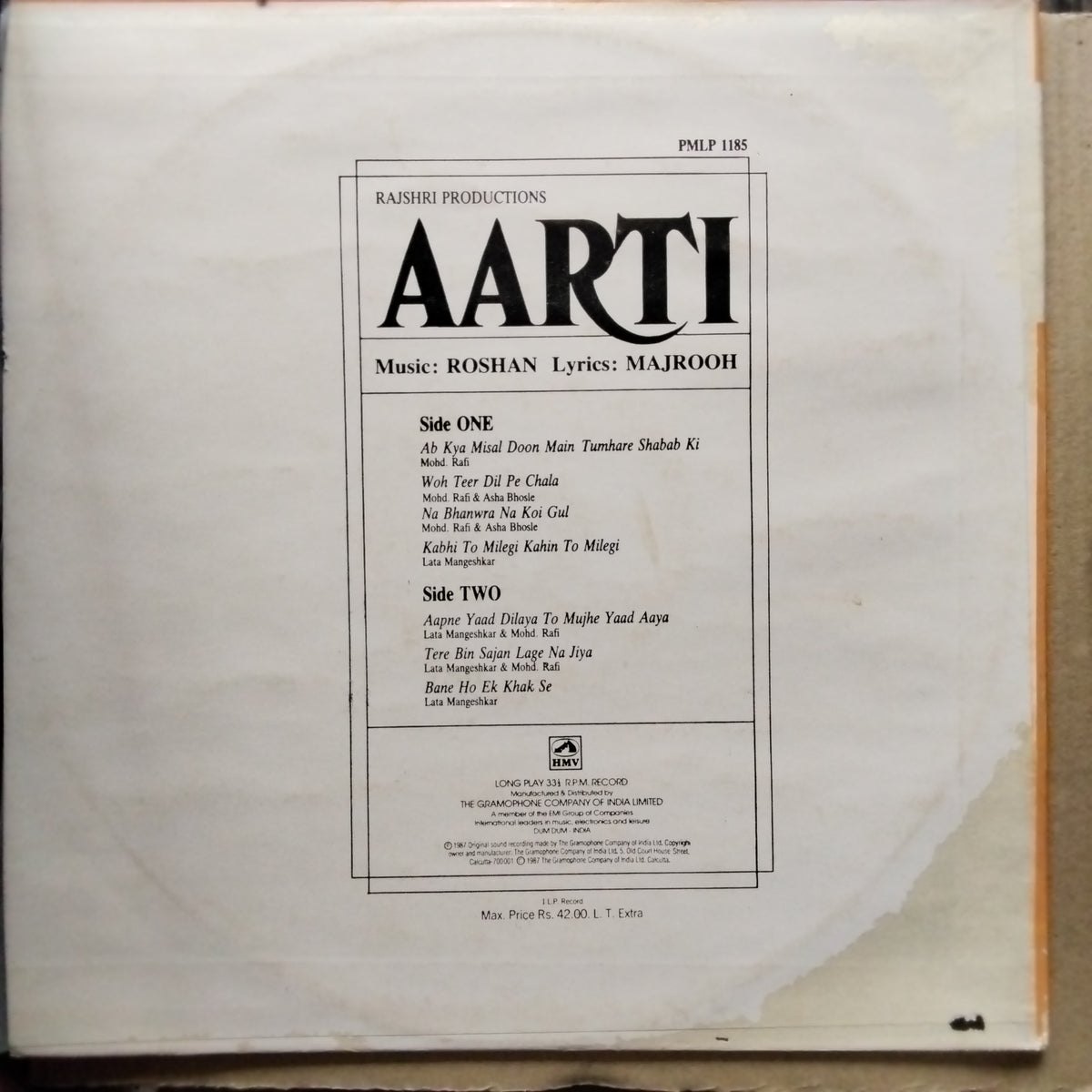 Roshan (2), Majrooh - Aarti (Vinyl)