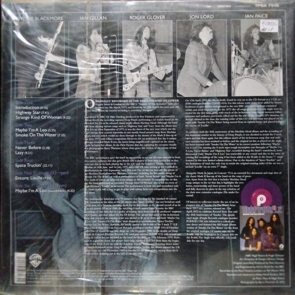 Deep Purple - In Concert '72 (Vinyl)
