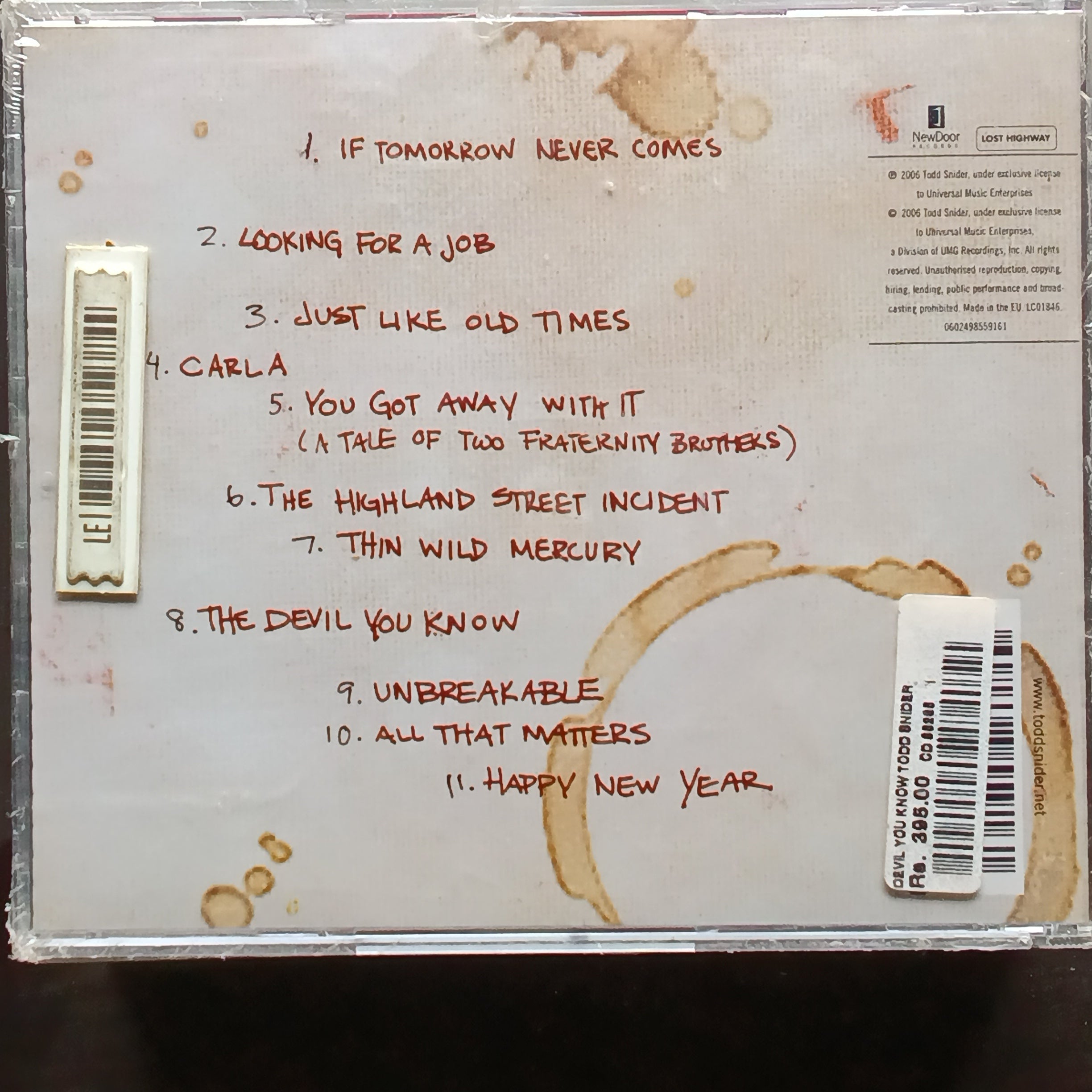 Todd Snider - The Devil You Know (CD)