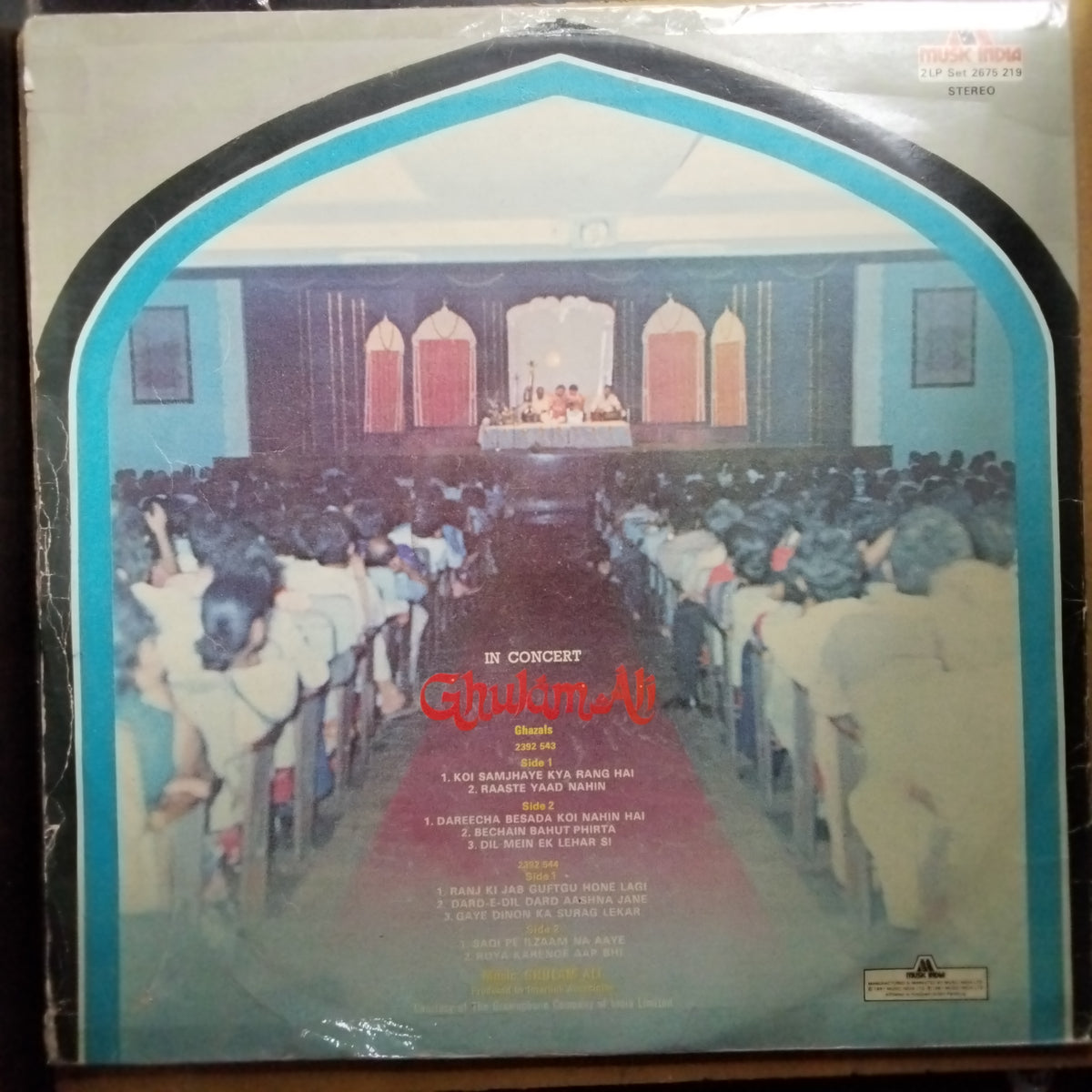 Ghulam Ali  - In Concert (Ghazals) (Vinyl)