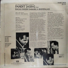 Pandit Jasraj - Pandit Jasraj Sings Ragas Sudh-Sarang & Bhimpalasi (Vinyl)