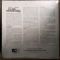 Jaya Bose And Himangshu Biswas  - Sitar & Flute (Vinyl)