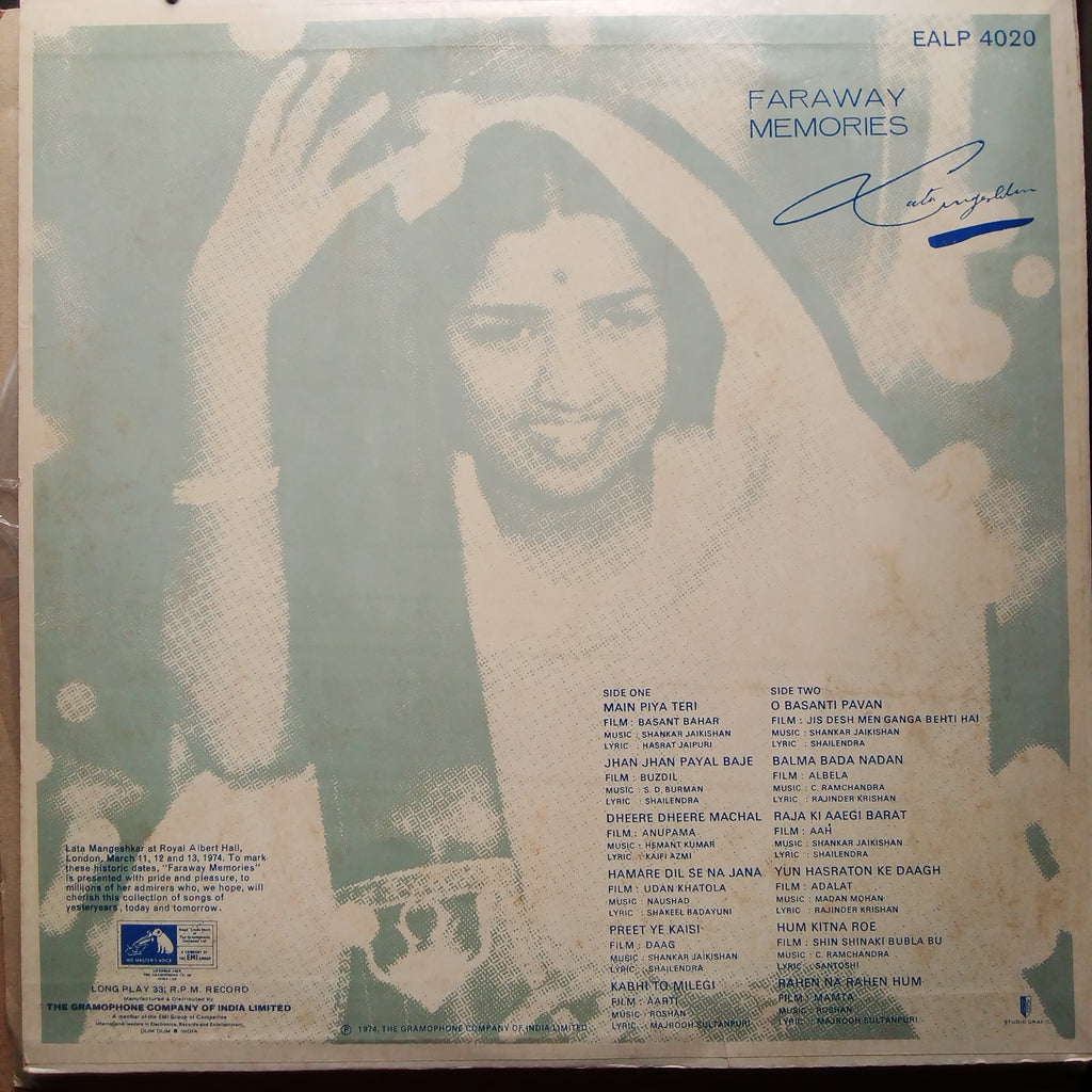 Lata Mangeshkar - Faraway Memories (Vinyl)
