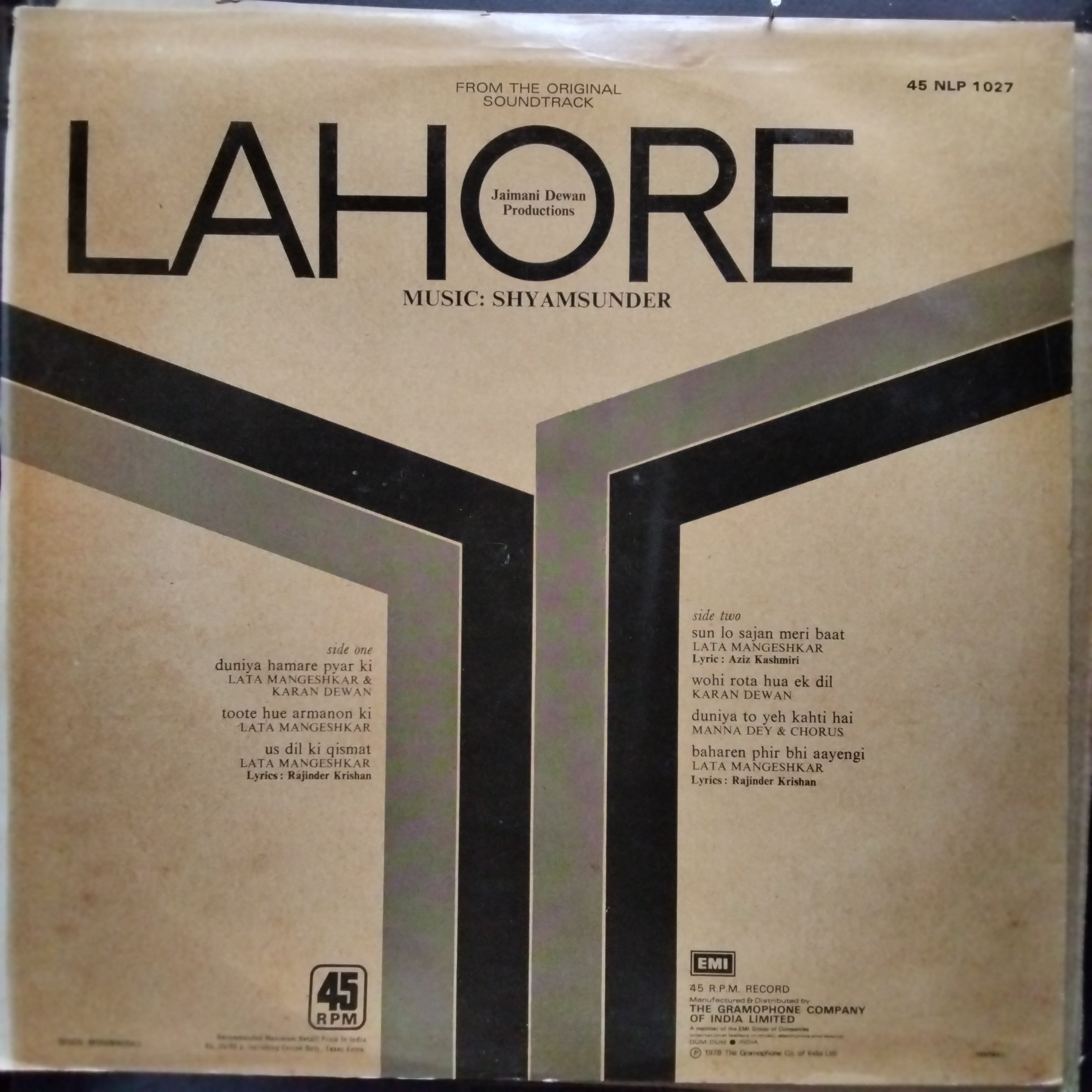 Shyamsunder  - Lahore (Vinyl)