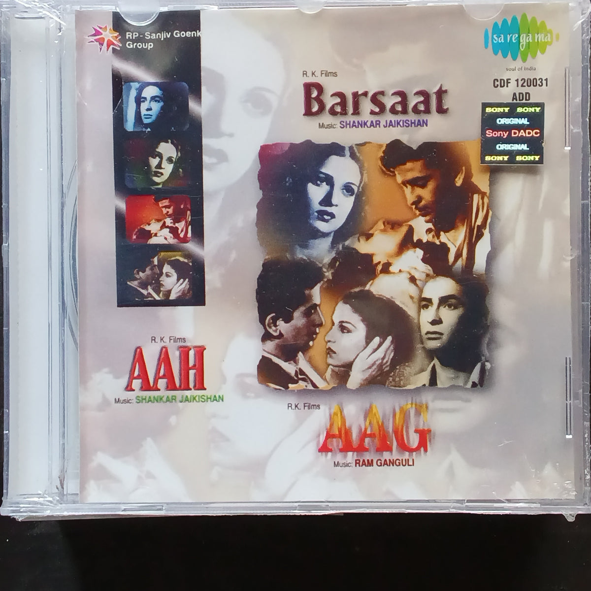 Shankar Jaikishan+ Ram Ganguli  - Barsaat + Aah + Aag (CD)