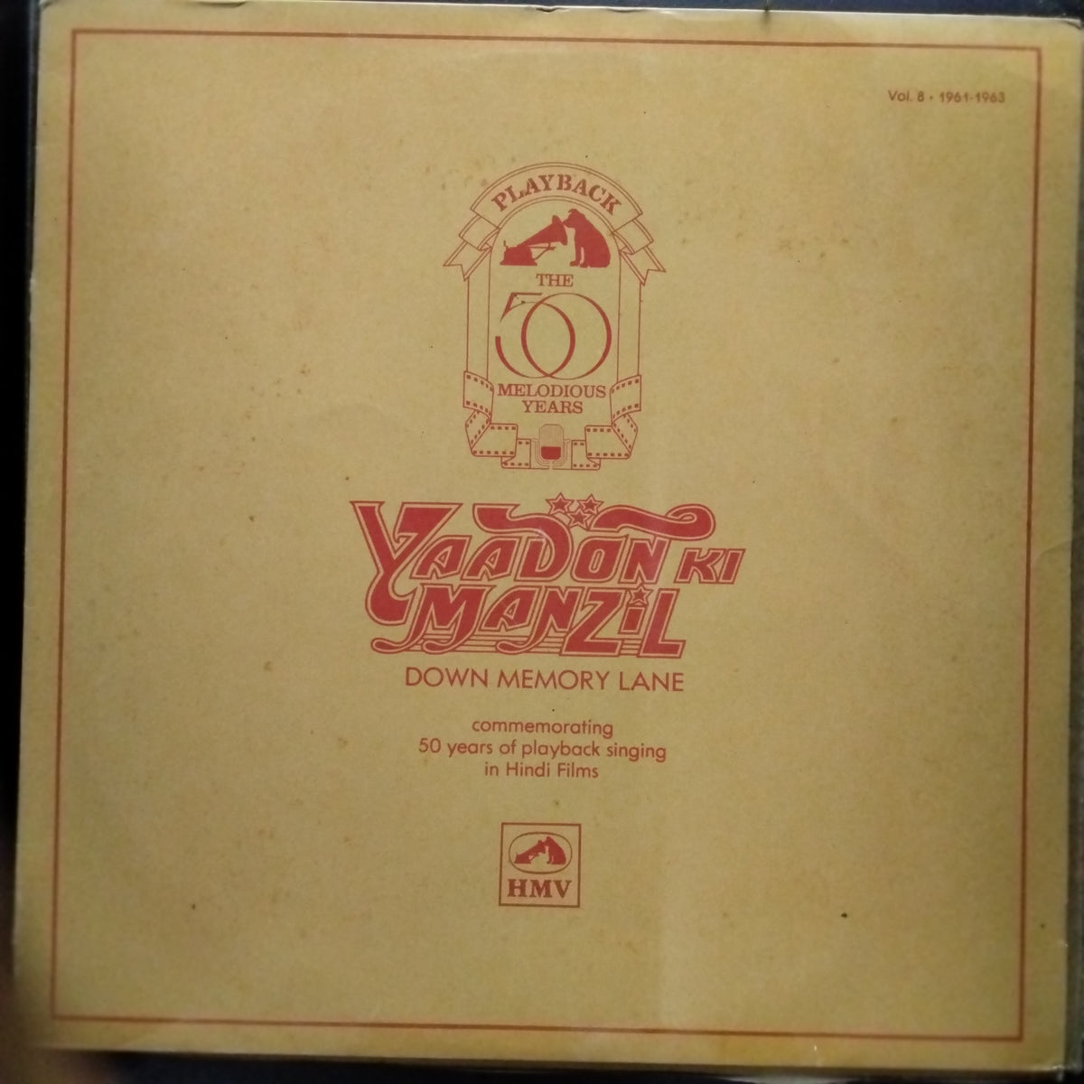 Various  - Yaadon Ki Manzil - Down Memory Lane - Vol. 8 (1961-1963) (Vinyl)