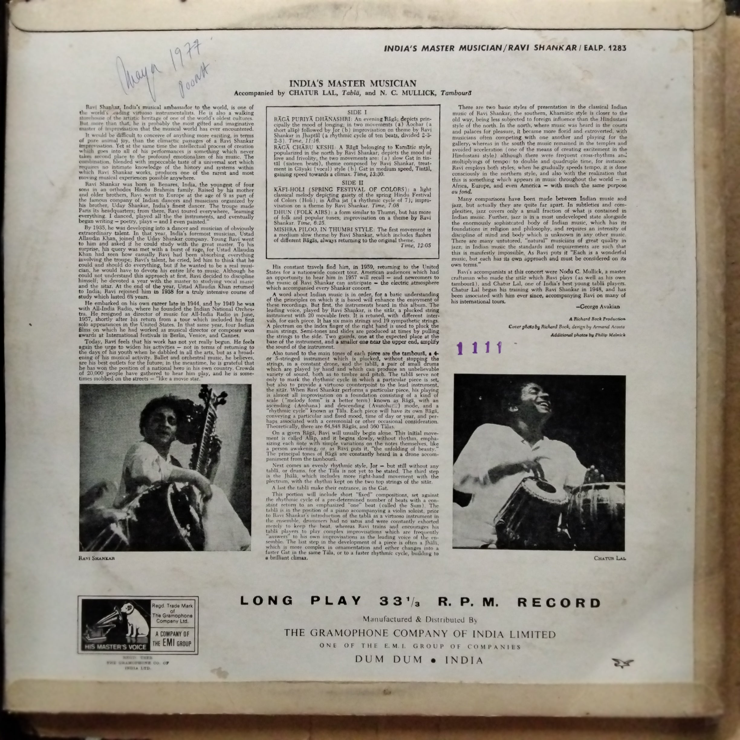 Ravi Shankar  - India'S Master Musician (Vinyl)