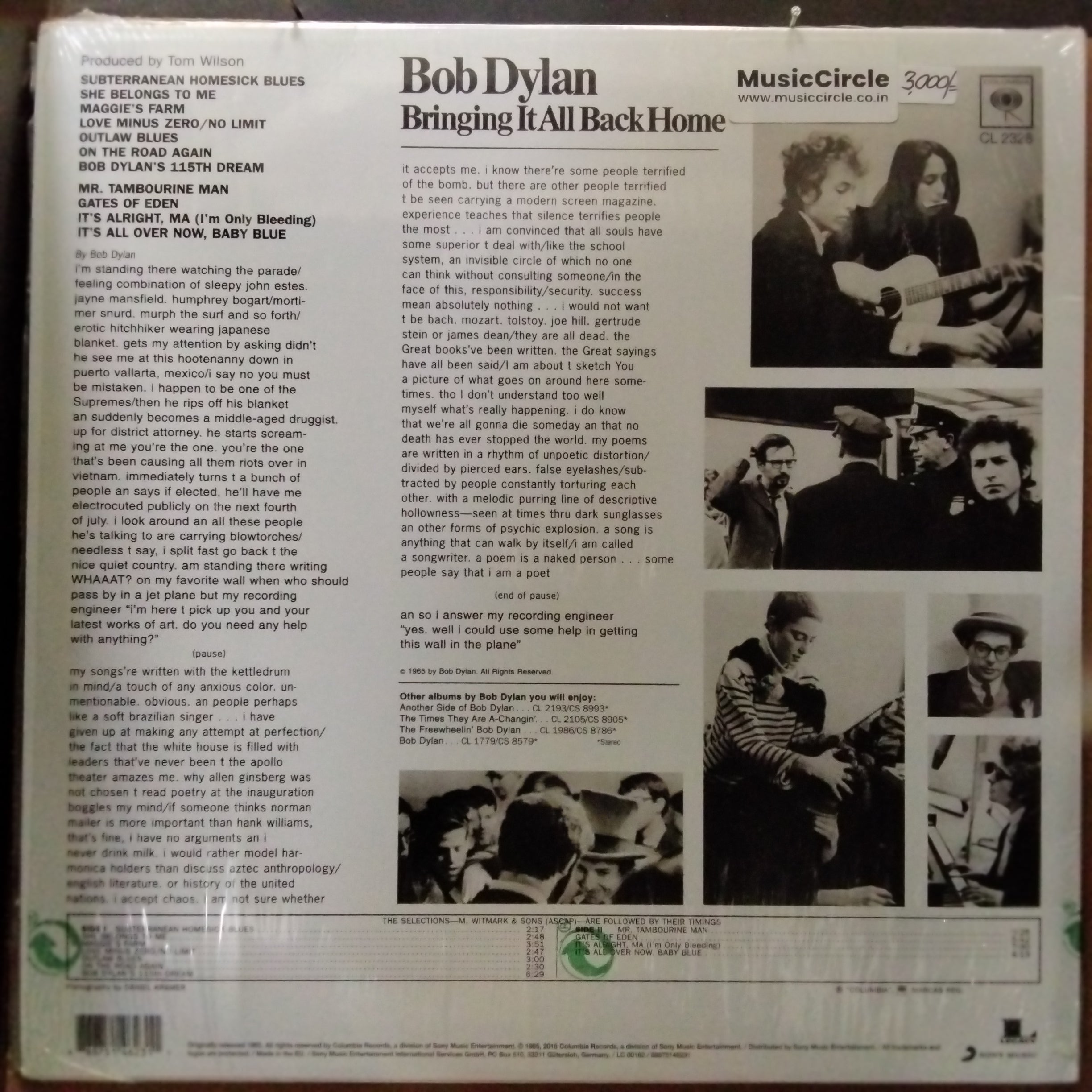 Bob Dylan  - Bringing It All Back Home (Vinyl)