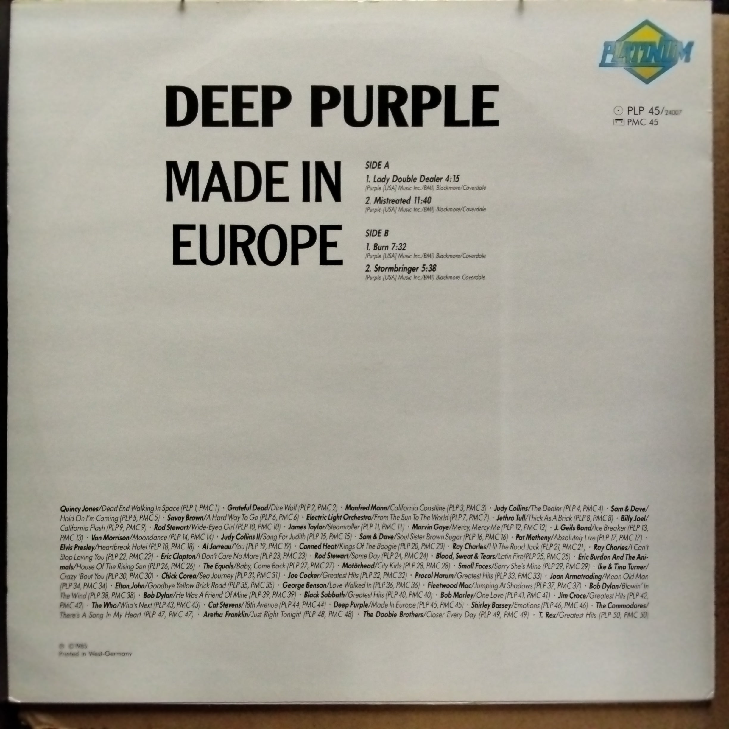 Deep Purple  - Made In Europe (Vinyl)