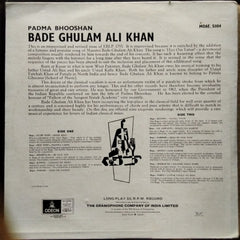 Padma Bhooshan Bade Ghulam Ali Khan*  - Padma Bhooshan Bade Ghulam Ali Khan (Vinyl)