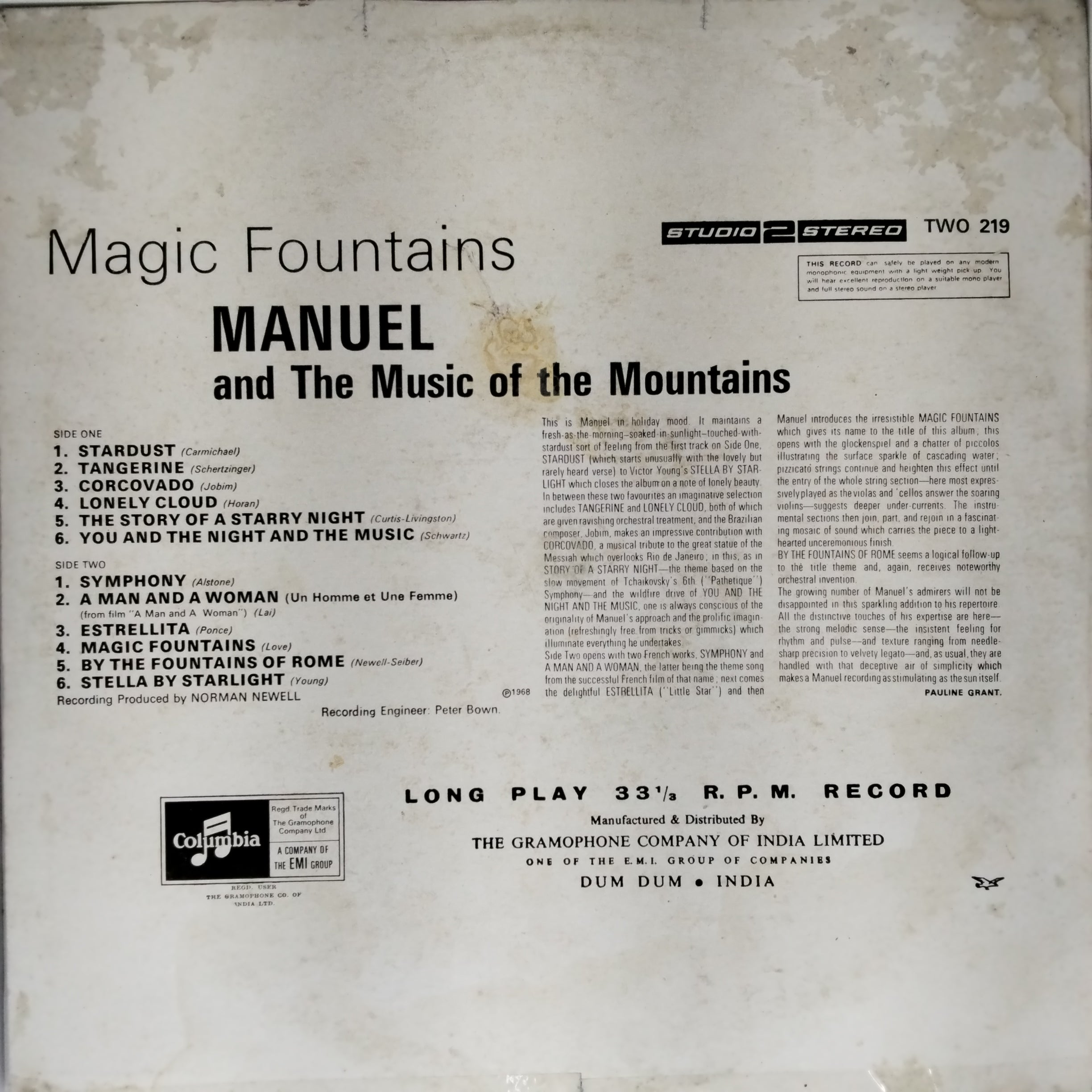Music Of The Mountains  - Magic Fountains (Vinyl)