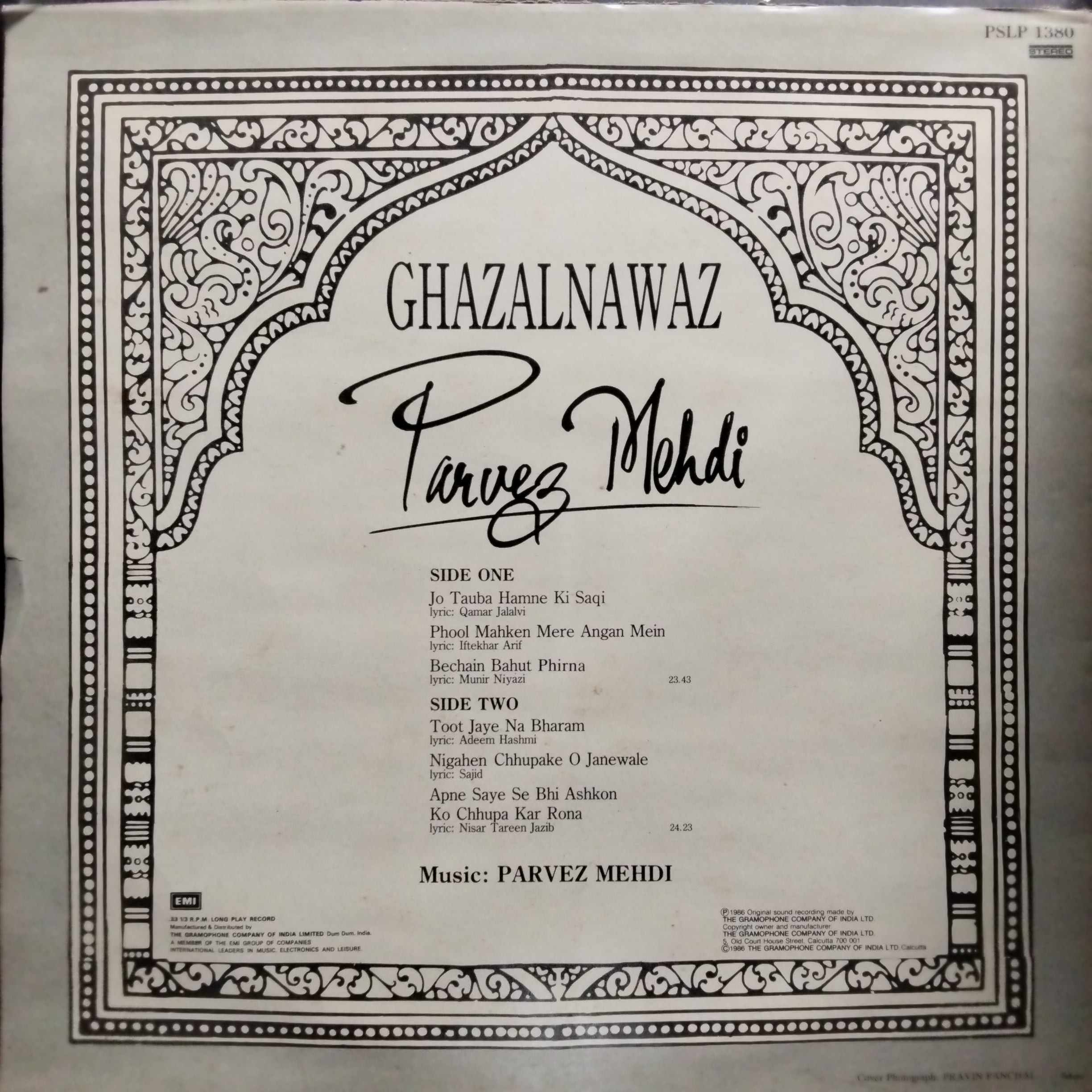 Parvez Mehdi - Ghazalnawaz (Vinyl)