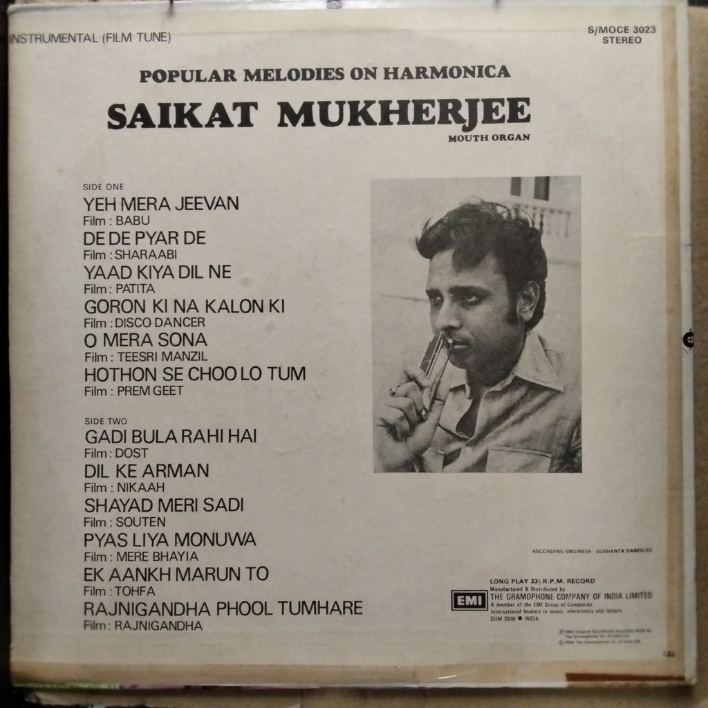 Saikat Mukherjee  - Popular Melodies On Harmonica (Vinyl)