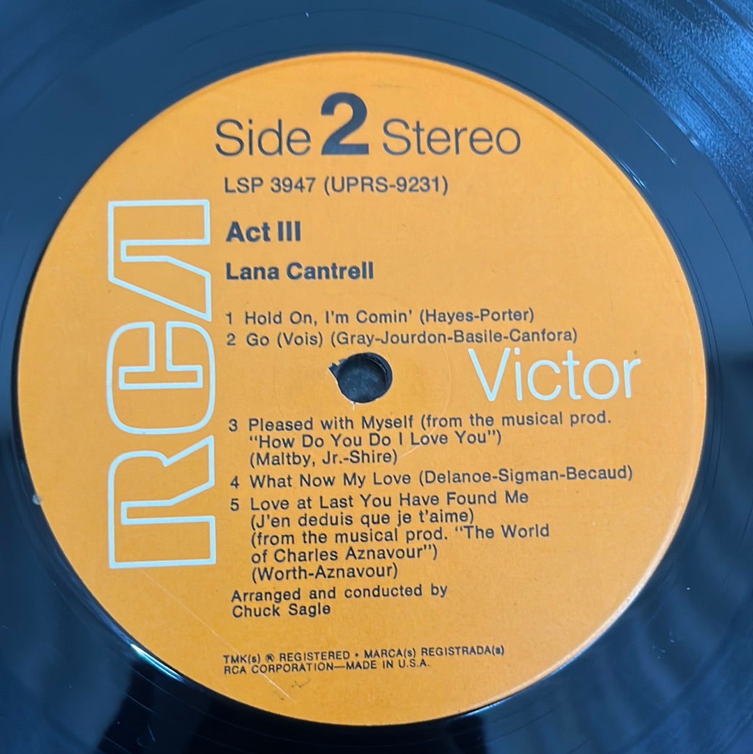 Lana Cantrell - Act III (Vinyl)