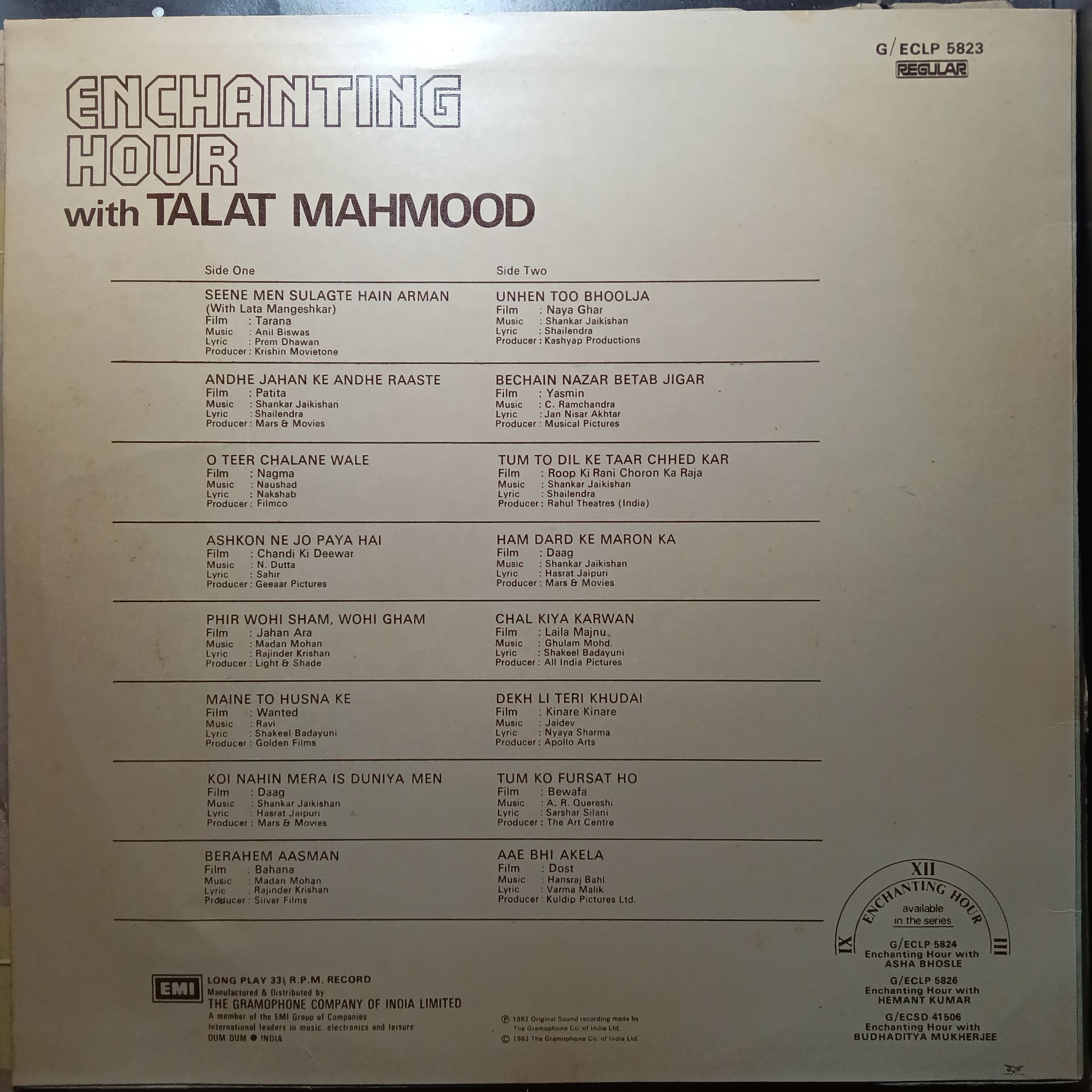 Talat Mahmood  - Enchanting Hour With... (Vinyl)