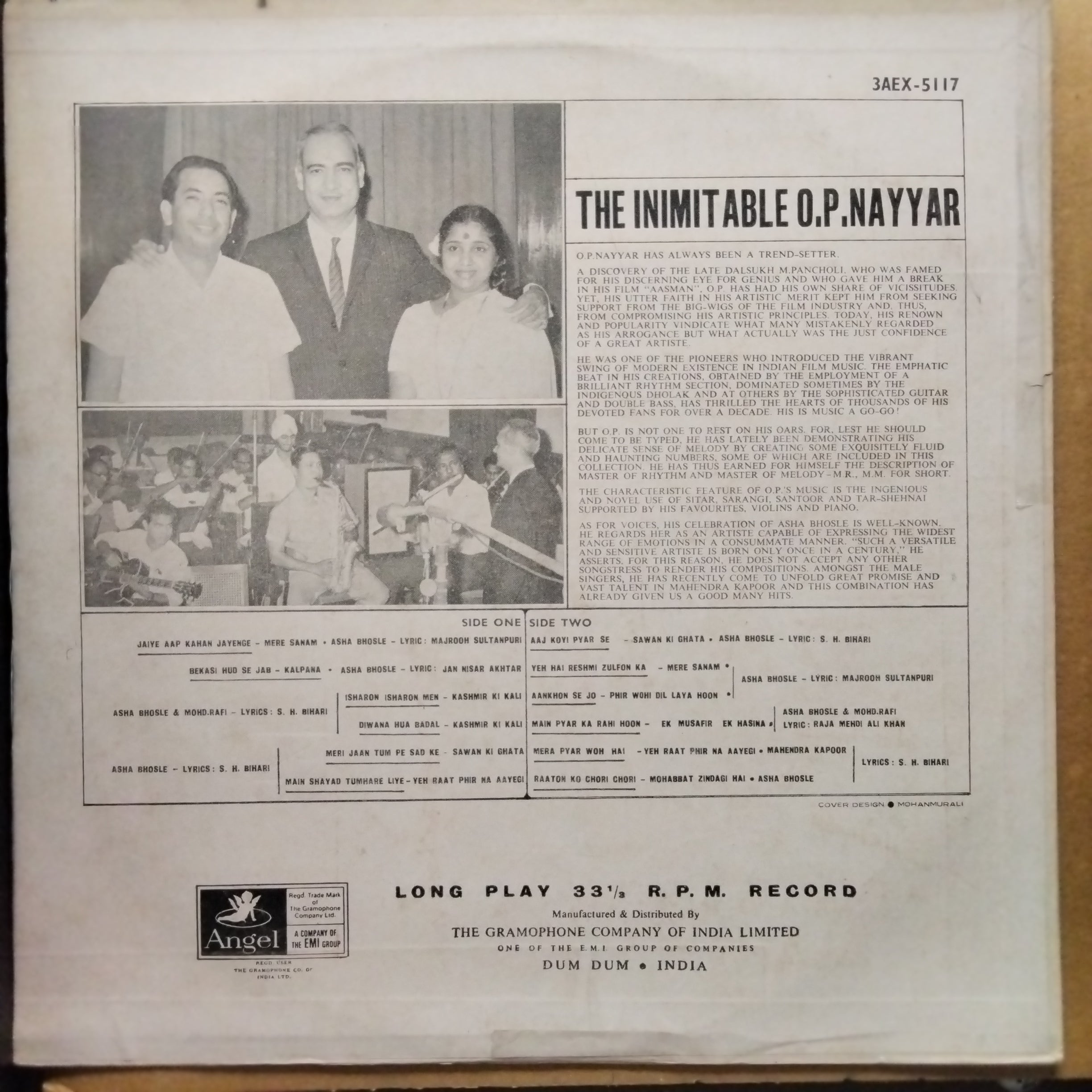 O. P. Nayyar  - The Inimitable O.P.Nayyar (Vinyl)