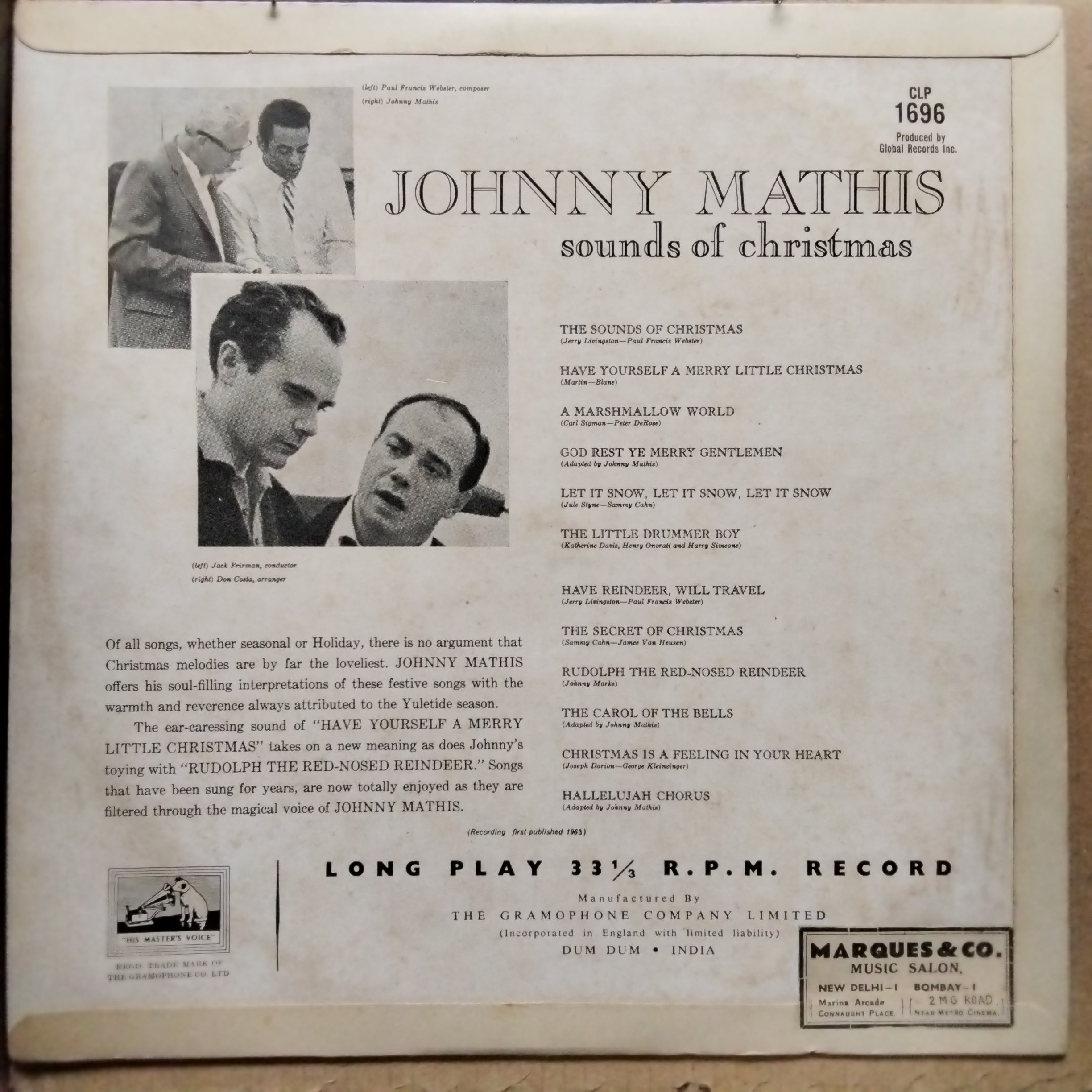 Johnny Mathis  - Sounds Of Christmas (Vinyl)