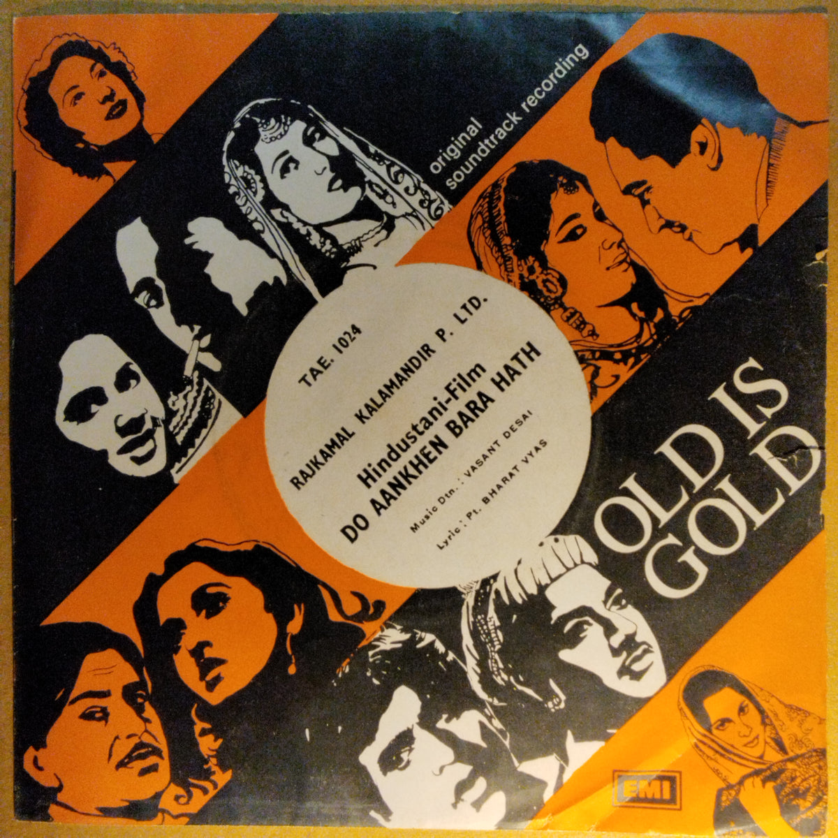 Vasant Desai, Pt. Bharat Vyas* Hairlines  - Do Aankhen Bara Hath (45-RPM)