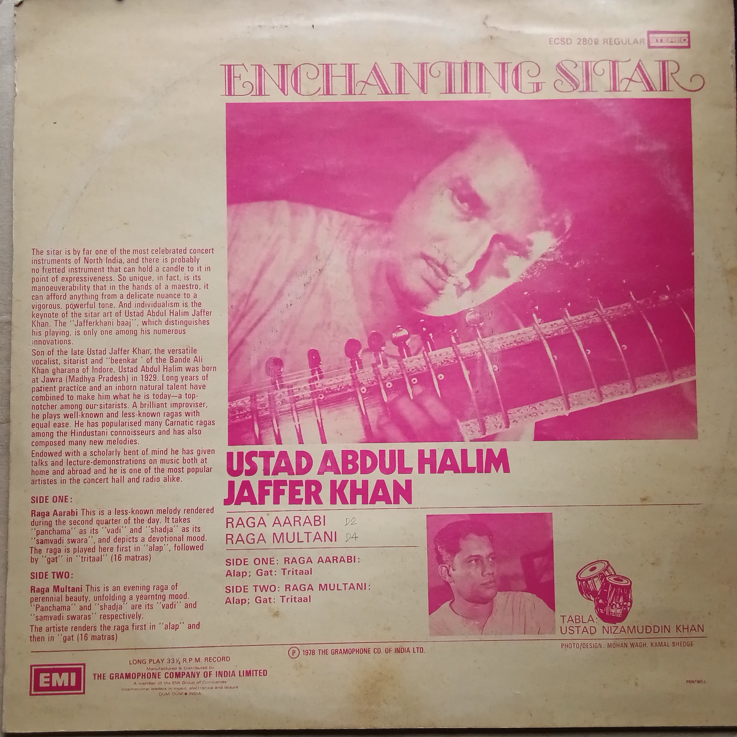 Abdul Halim Jaffer Khan - Enchanting Sitar (Vinyl)