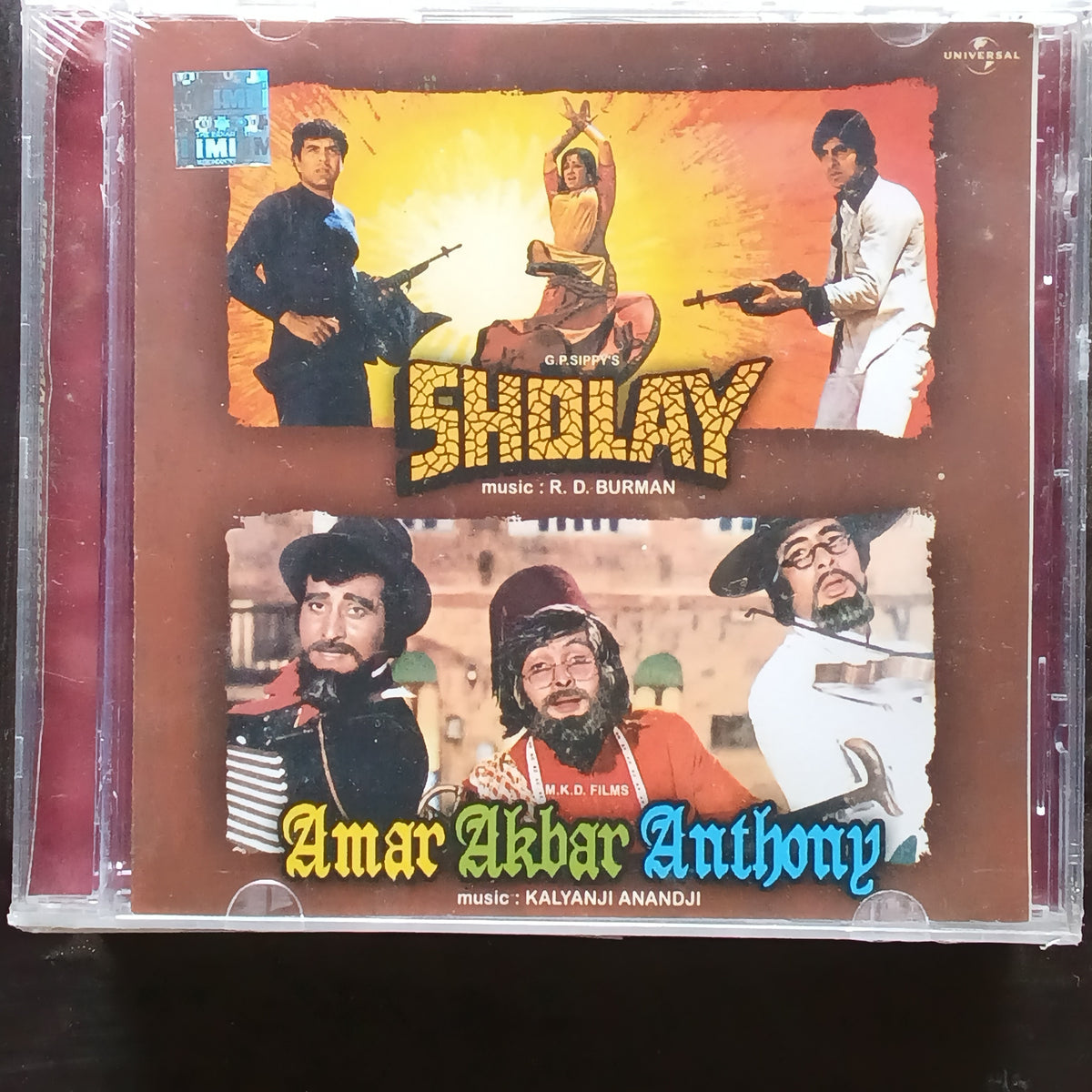 R D Burman + Laxmikant Pyarelal  - Sholay + Amar Akbar Anthony  (CD)