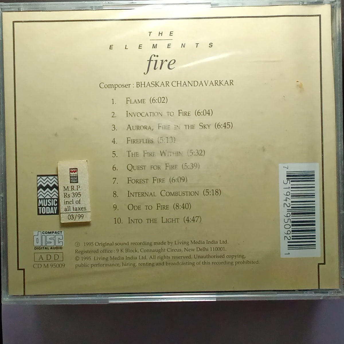 Bhaskar Chandavarkar - The Elements - Fire (CD)