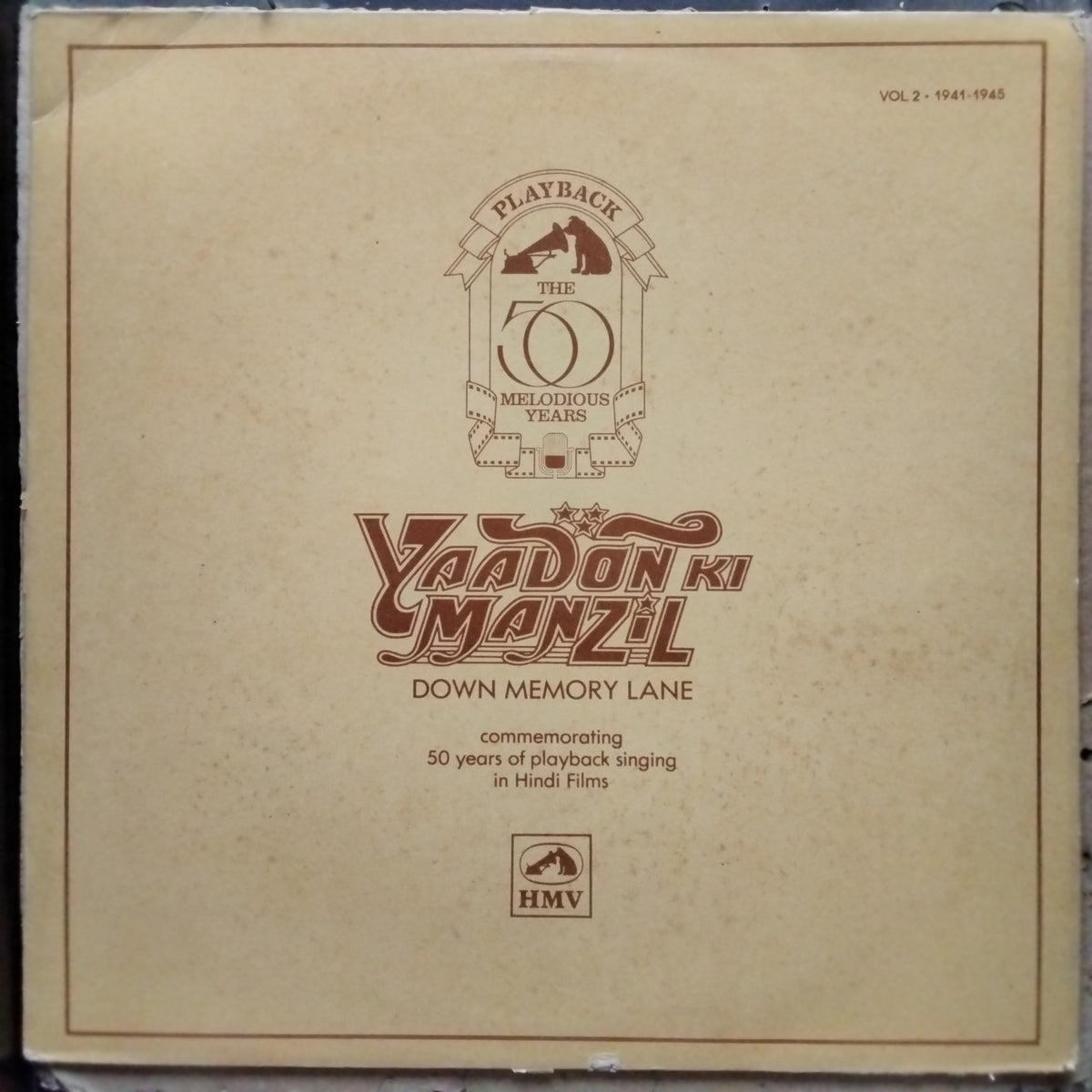 Various  - Yaadon Ki Manzil - Down Memory Lane - Vol.2 (1941-1945)  (Vinyl)