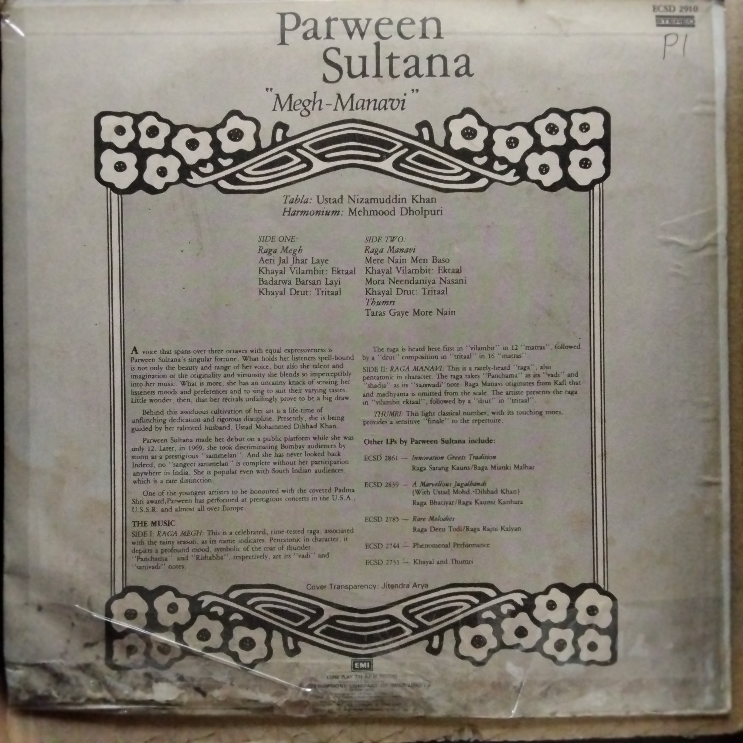 Parween Sultana - Megh - Manavi (Vinyl)