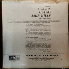 Ustad Amir Khan*  - Khayal By Ustad Amir Khan (Vinyl)
