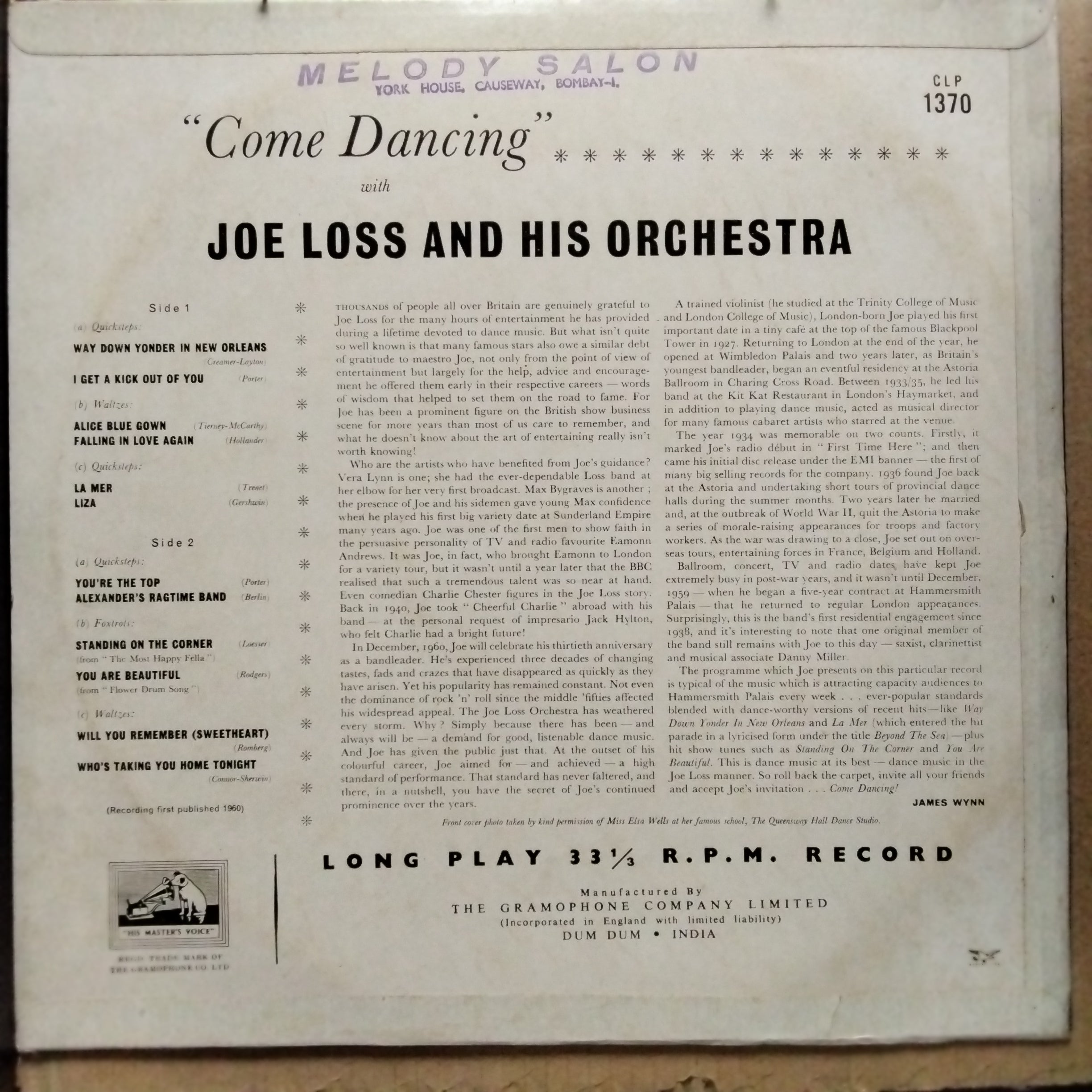 Joe Loss And His Orchestra*  - Come Dancing With Joe Loss And His Orchestra (Vinyl)