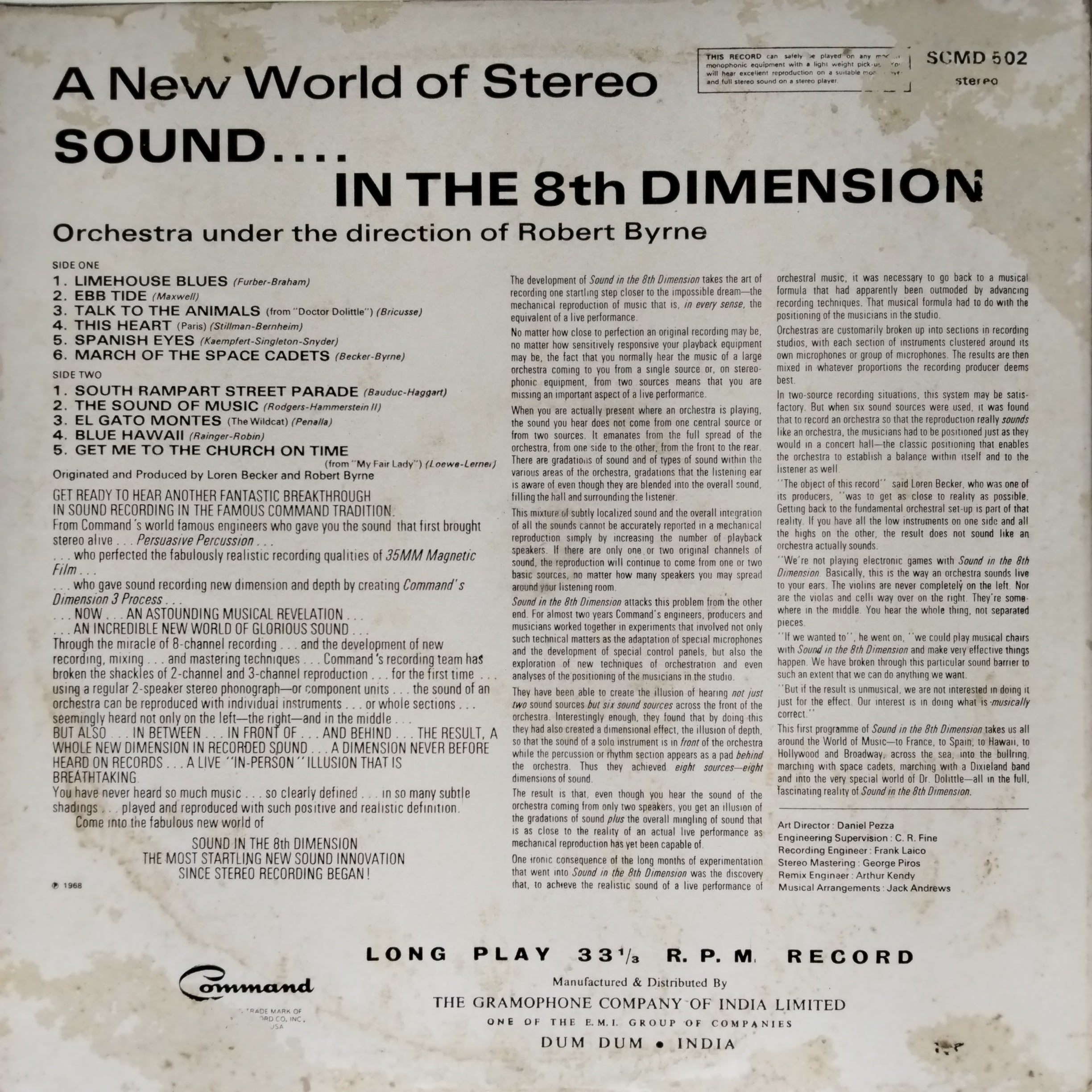 Bobby Byrne And His Orchestra  - A New World Of Stereo: Sound In The Eighth Dimension (Vinyl)