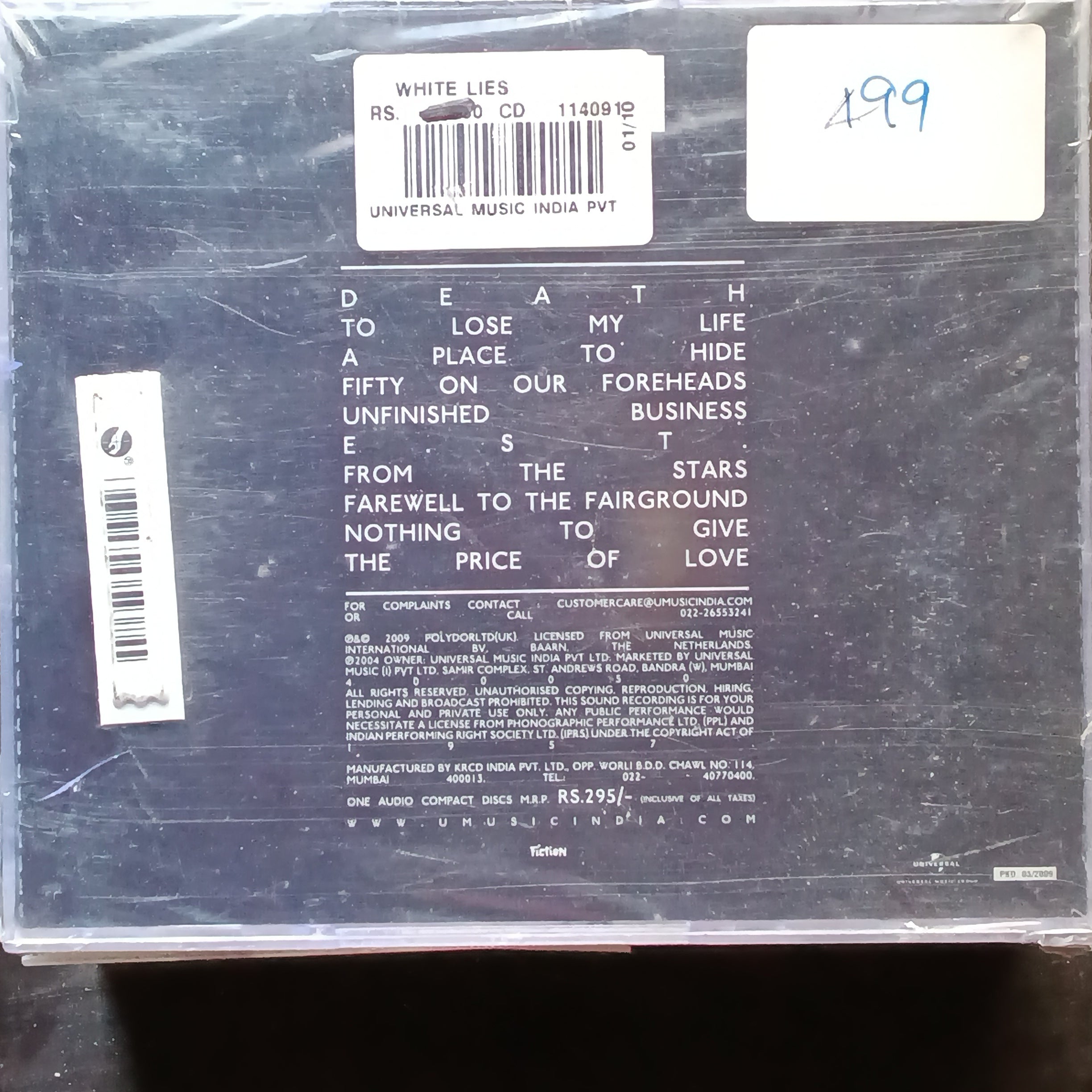 White Lies - To Lose My Life (CD)