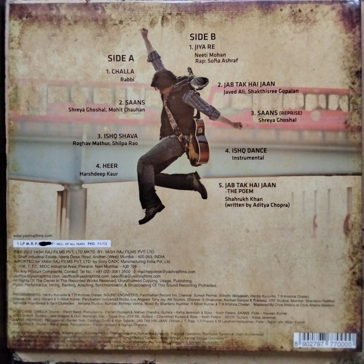 A.R. Rahman  - Jab Tak Hai Jaan (Vinyl)