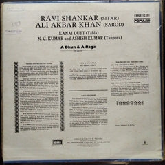 Ravi Shankar, Ali Akbar Khan With Kanai Dutt* And NC Kumar And Ashish Kumar  - A Dhun & A Raga (Vinyl)