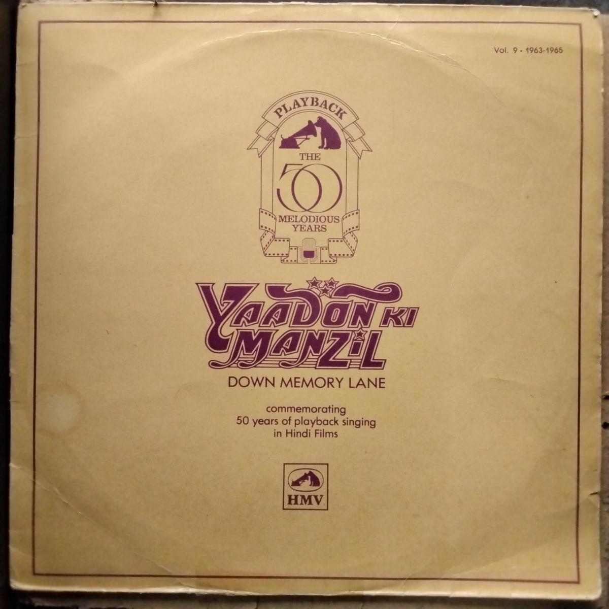 Various  - Yaadon Ki Manzil - Down Memory Lane - Vol.9 (1963-1965) (Vinyl)