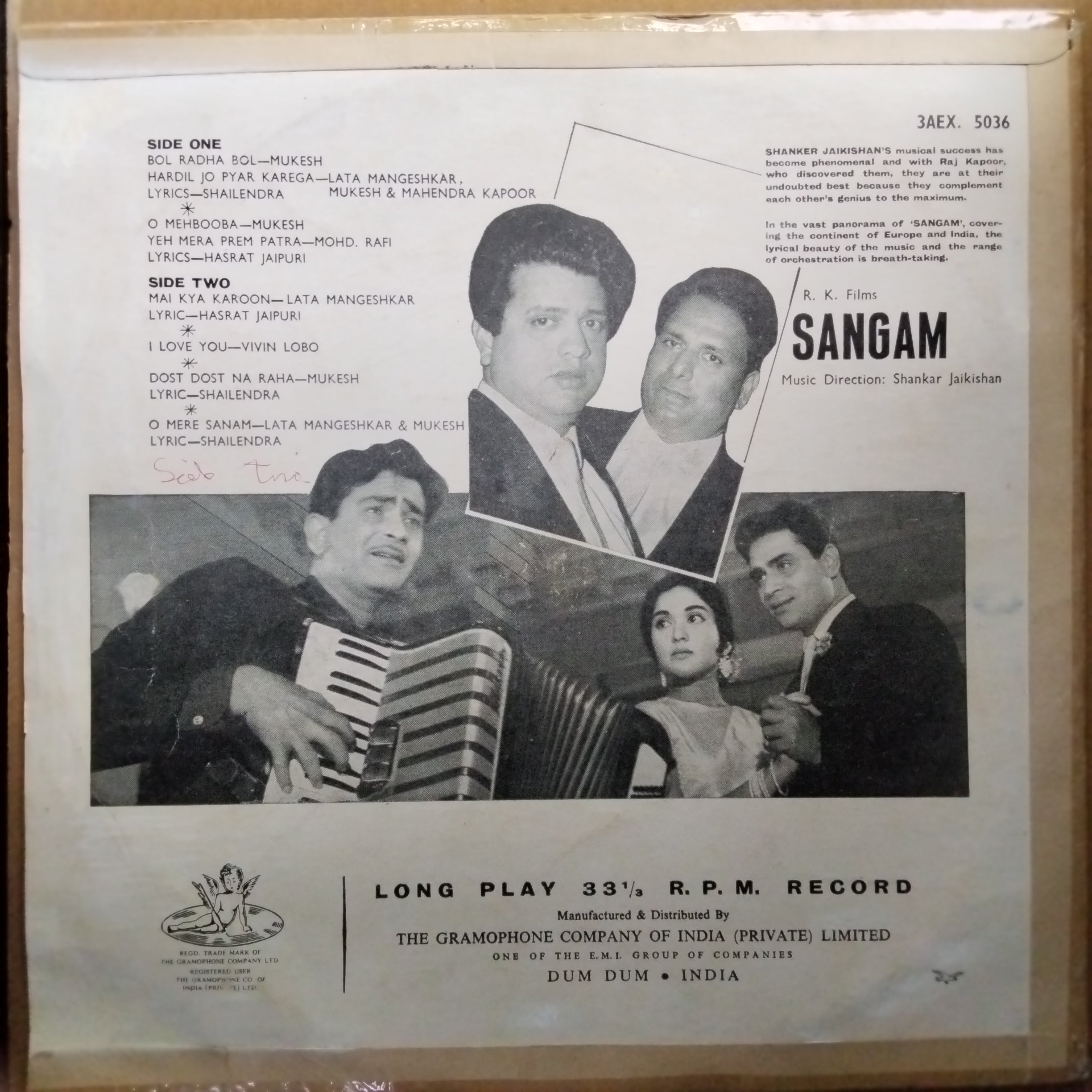 Shankar Jaikishan*  - Sangam (Vinyl)