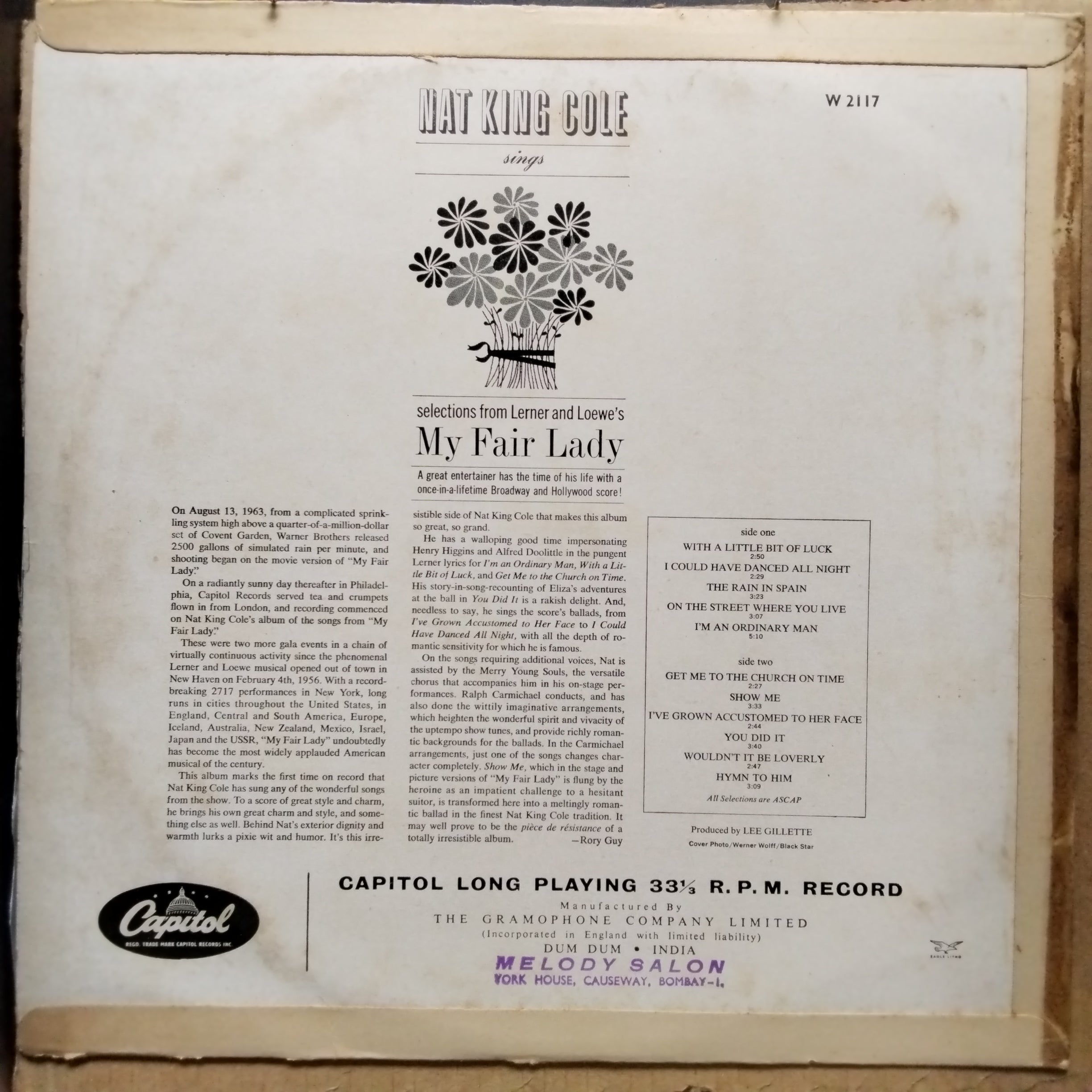 Nat King Cole  - Sings My Fair Lady (Vinyl)