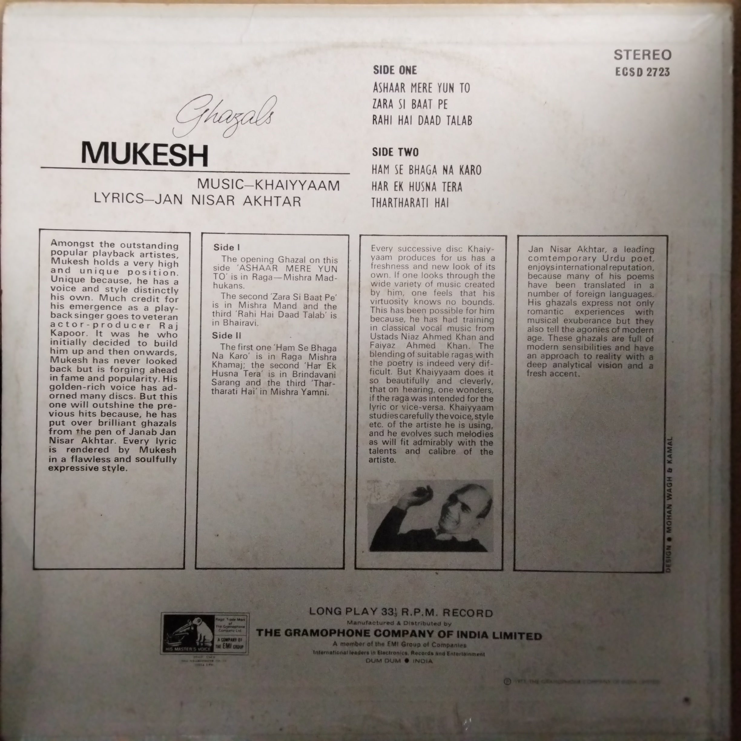 Mukesh  - Ghazals (Vinyl)