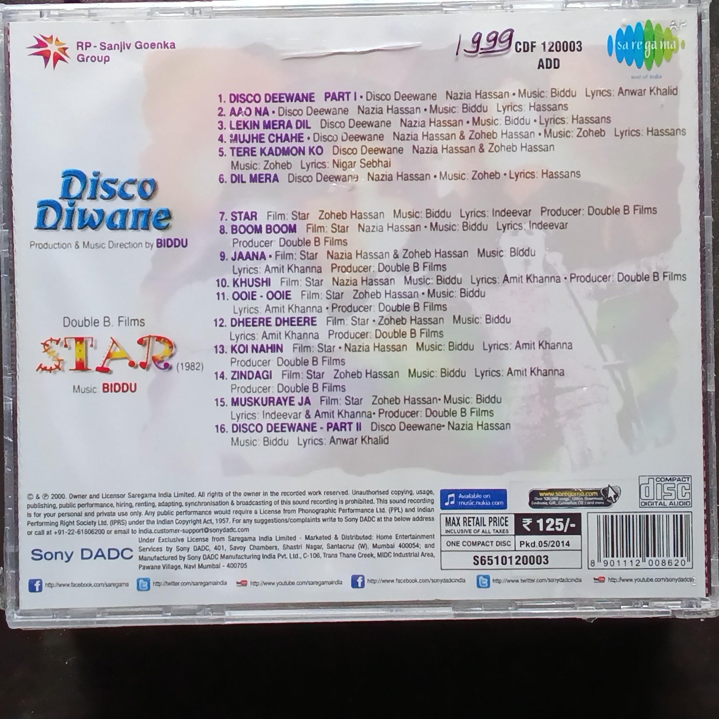 Biddu - Disco Diwane + Star (CD)