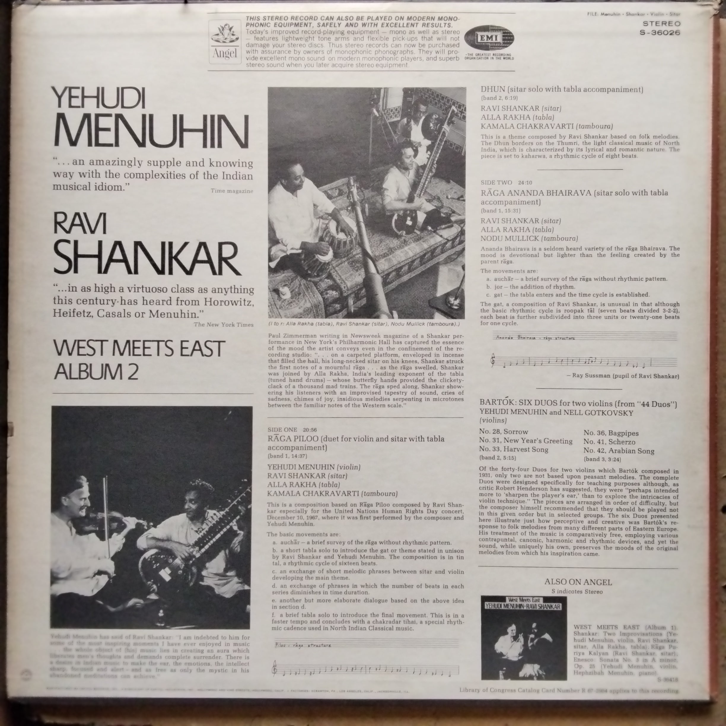 Ravi Shankar, Yehudi Menuhin  - West Meets East - Album 2 (Vinyl)