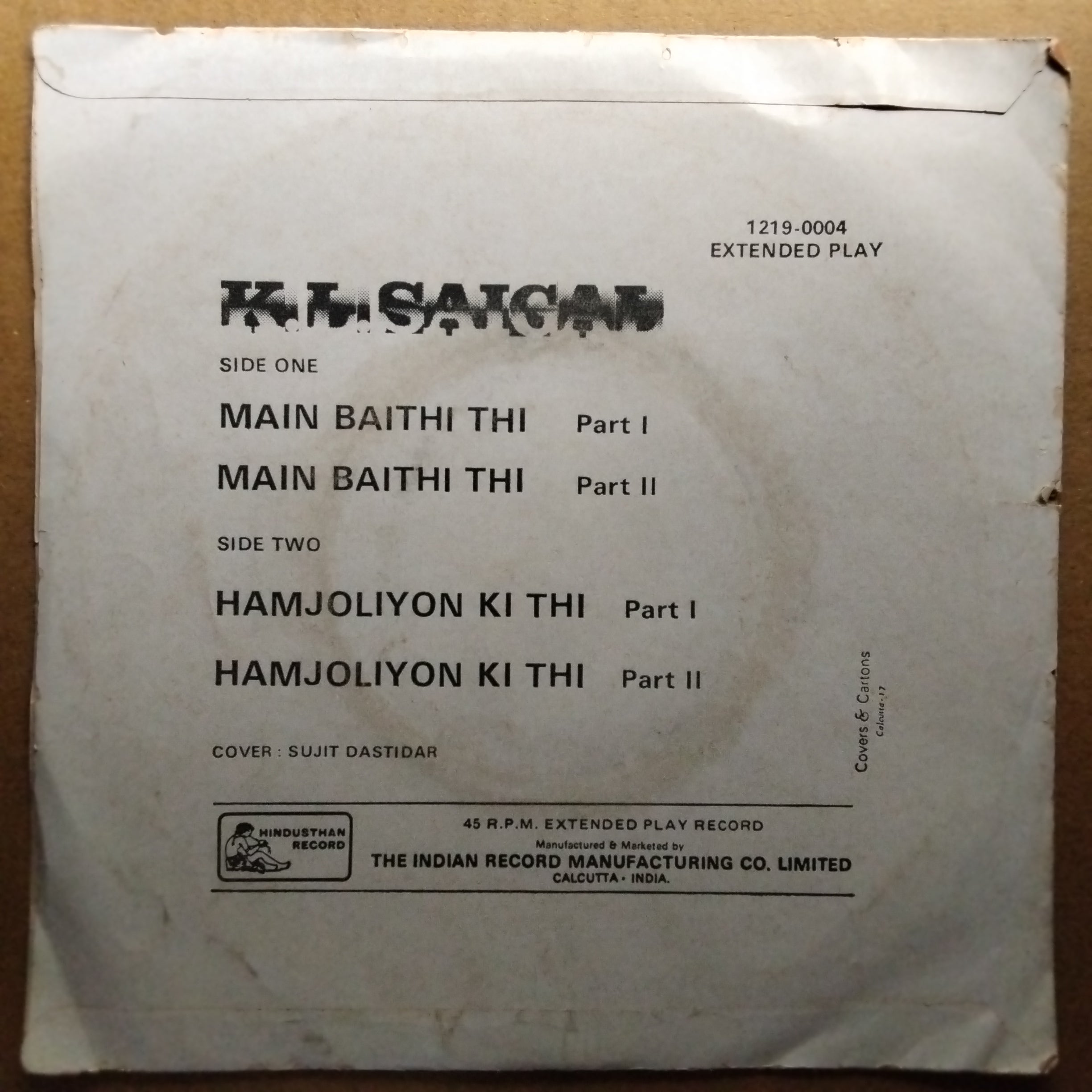 Saigal*  - Main Baithi Thi (45-RPM)