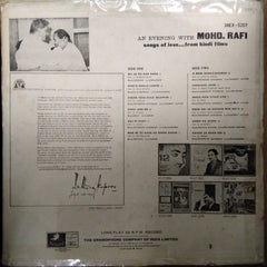 Mohd. Rafi - An Evening With Mohd. Rafi (Songs Of Love...From Hindi Films) (Vinyl)