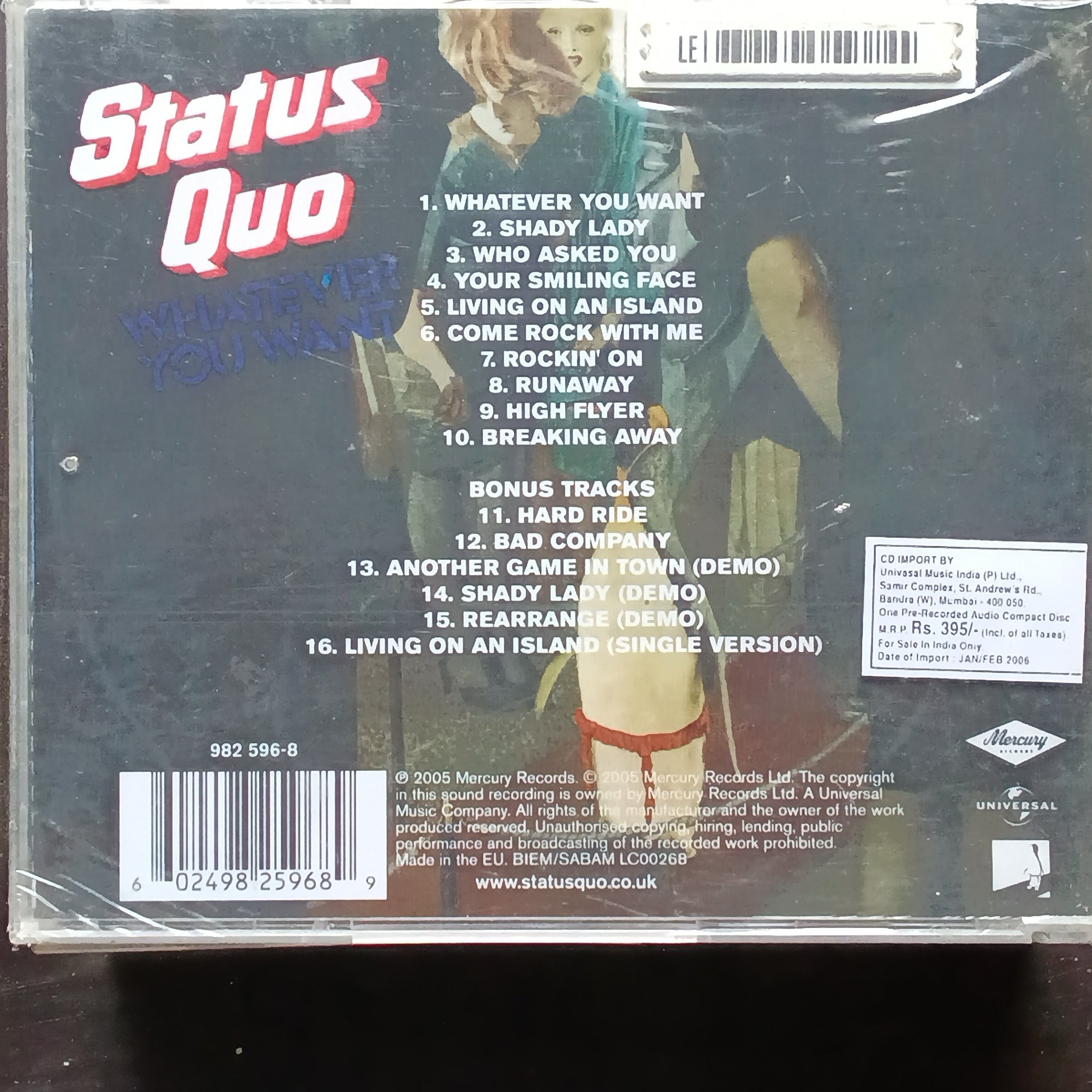 Status Quo  - Whatever Yo Want (CD)