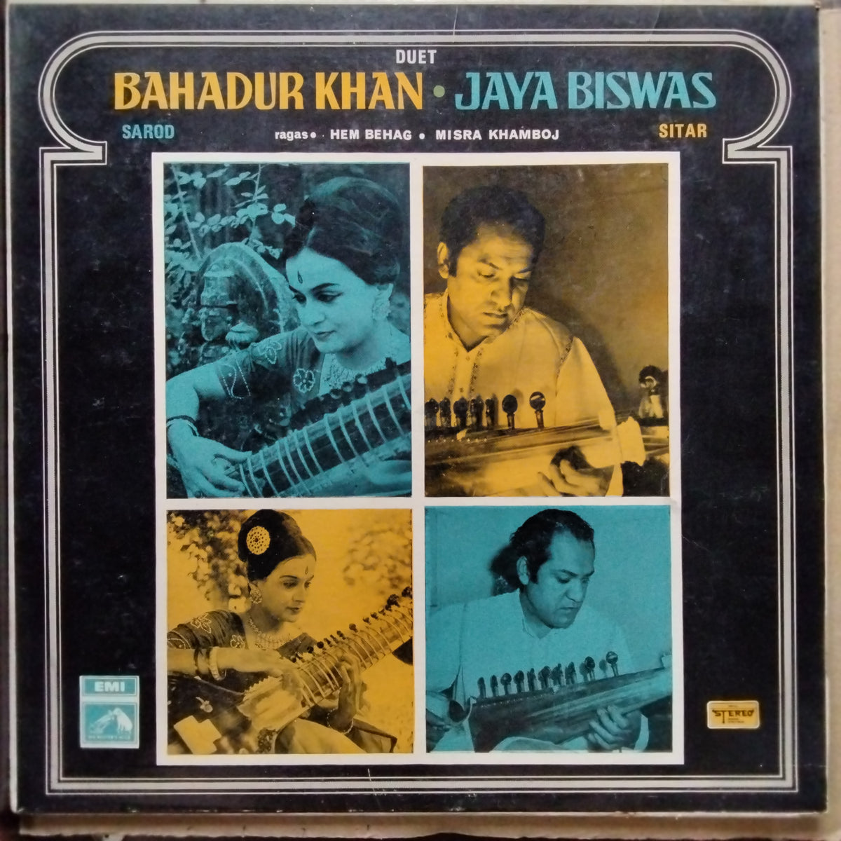 Ustad Bahadur Khan*, Jaya Biswas*  - Duet - Sarod & Sitar - Ragas Hem Behag, Misra Khamboj (Vinyl)