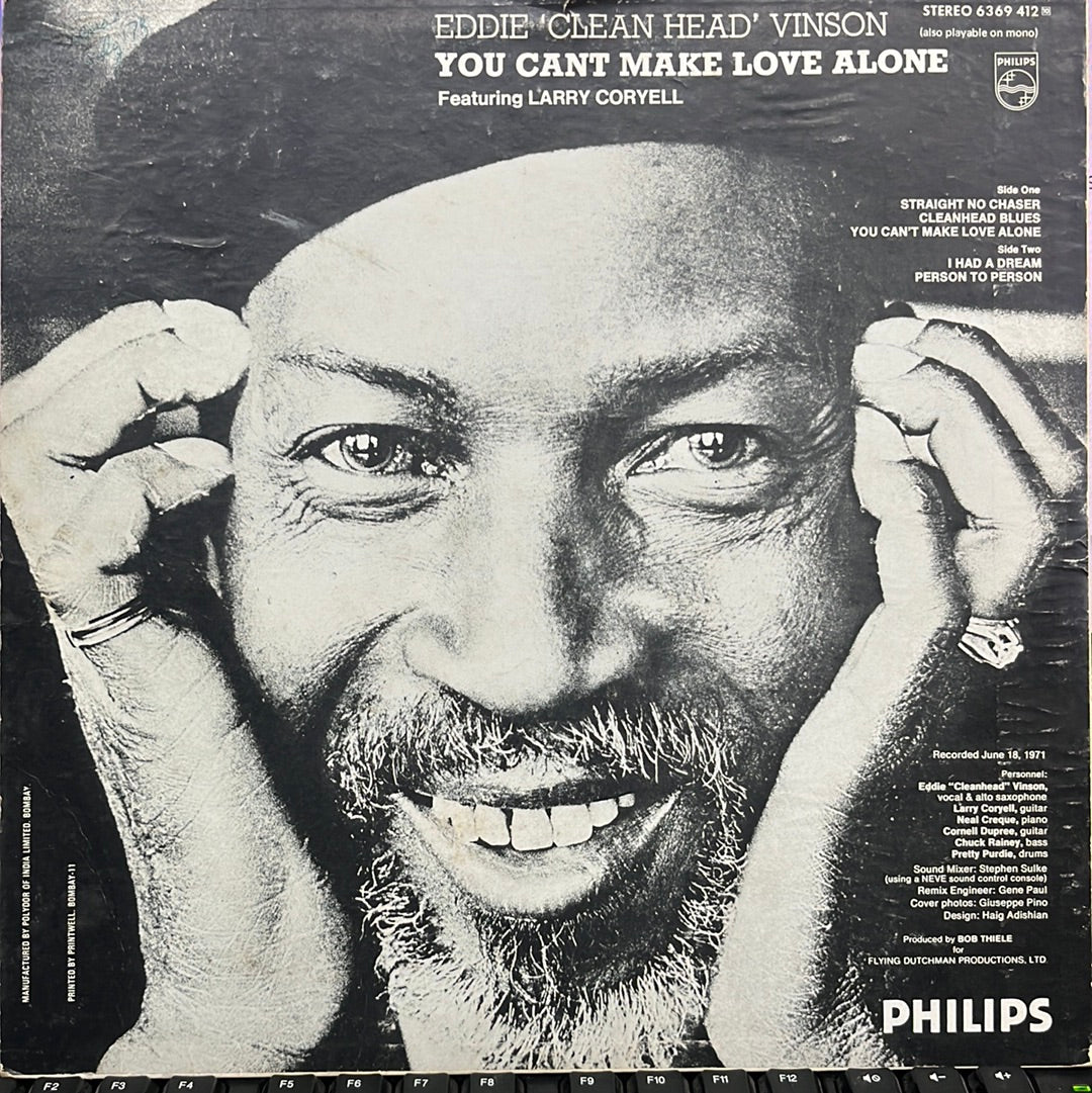 Eddie "Cleanhead" Vinson Featuring Larry Coryell - You Can't Make Love Alone (Vinyl)