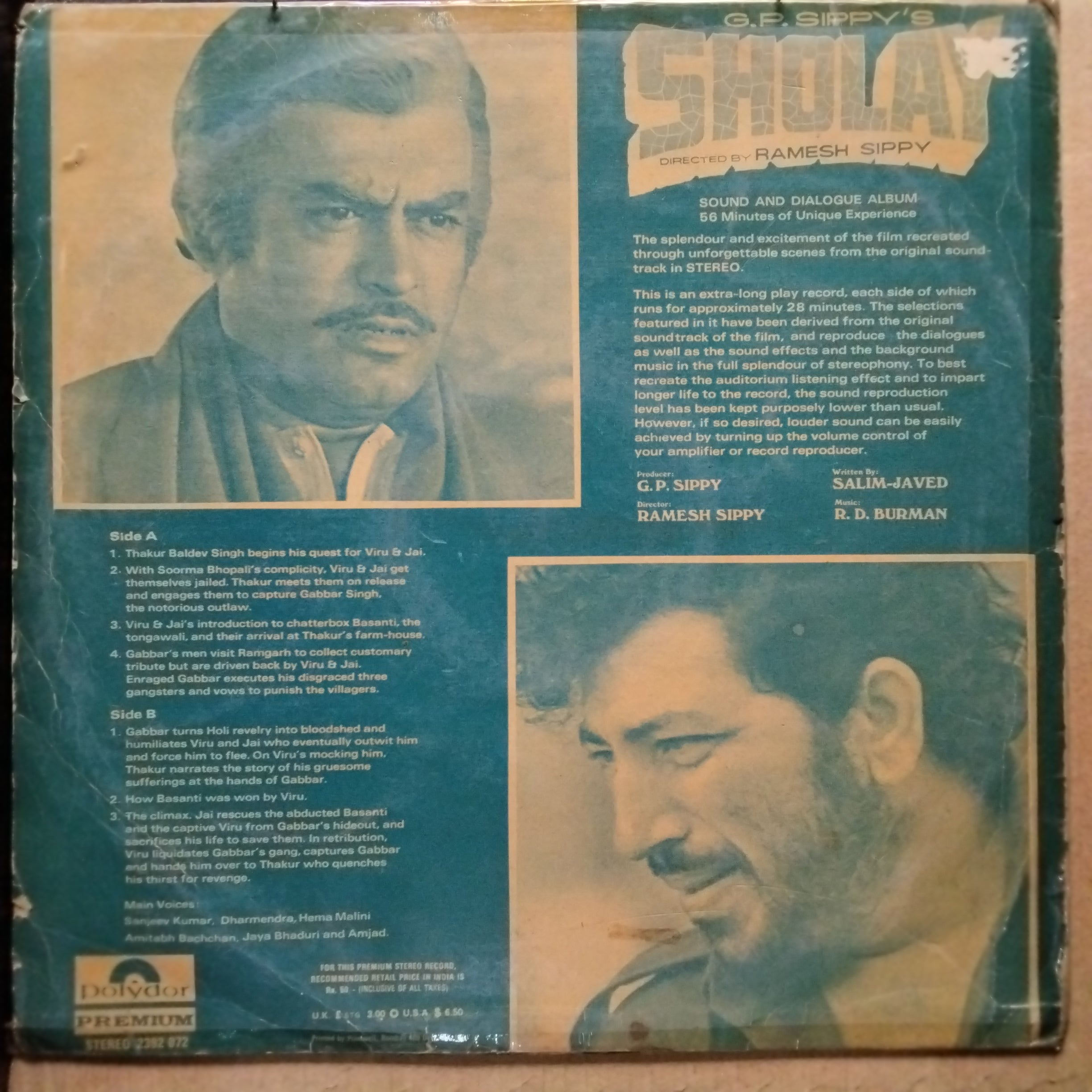 R. D. Burman - Sholay (Sound And Dialogue Album) (Vinyl)